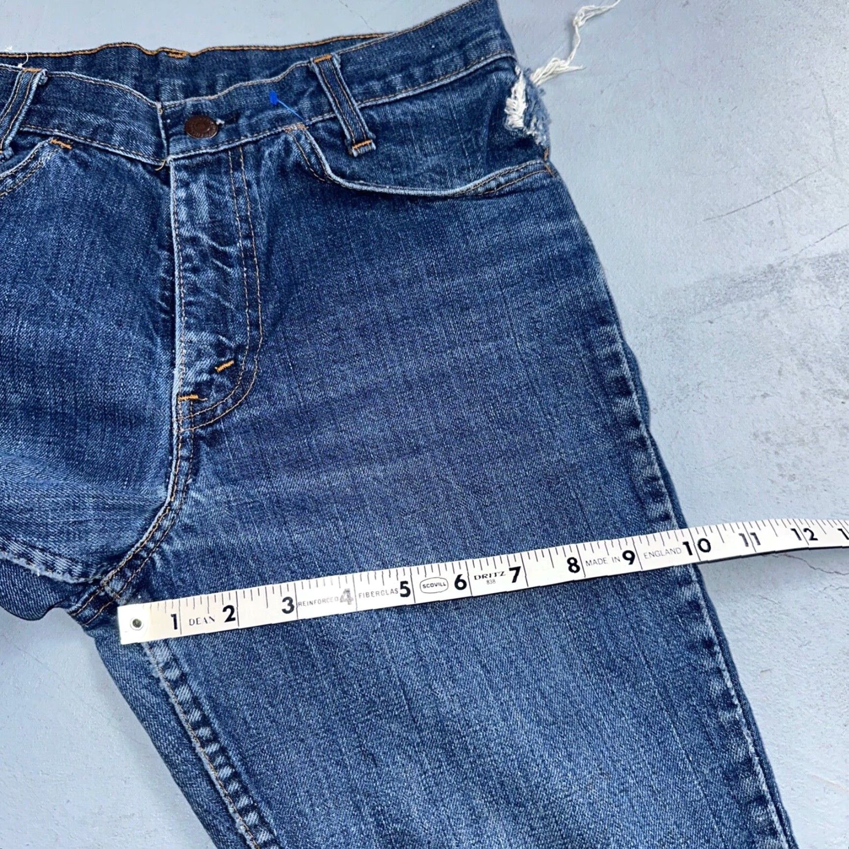 Levi's VINTAGE Levi's 746 70s USA Orange Tab Bootcut Flare Jeans 29x26 Blue Bell Bottom Size US 29 - 7 Thumbnail