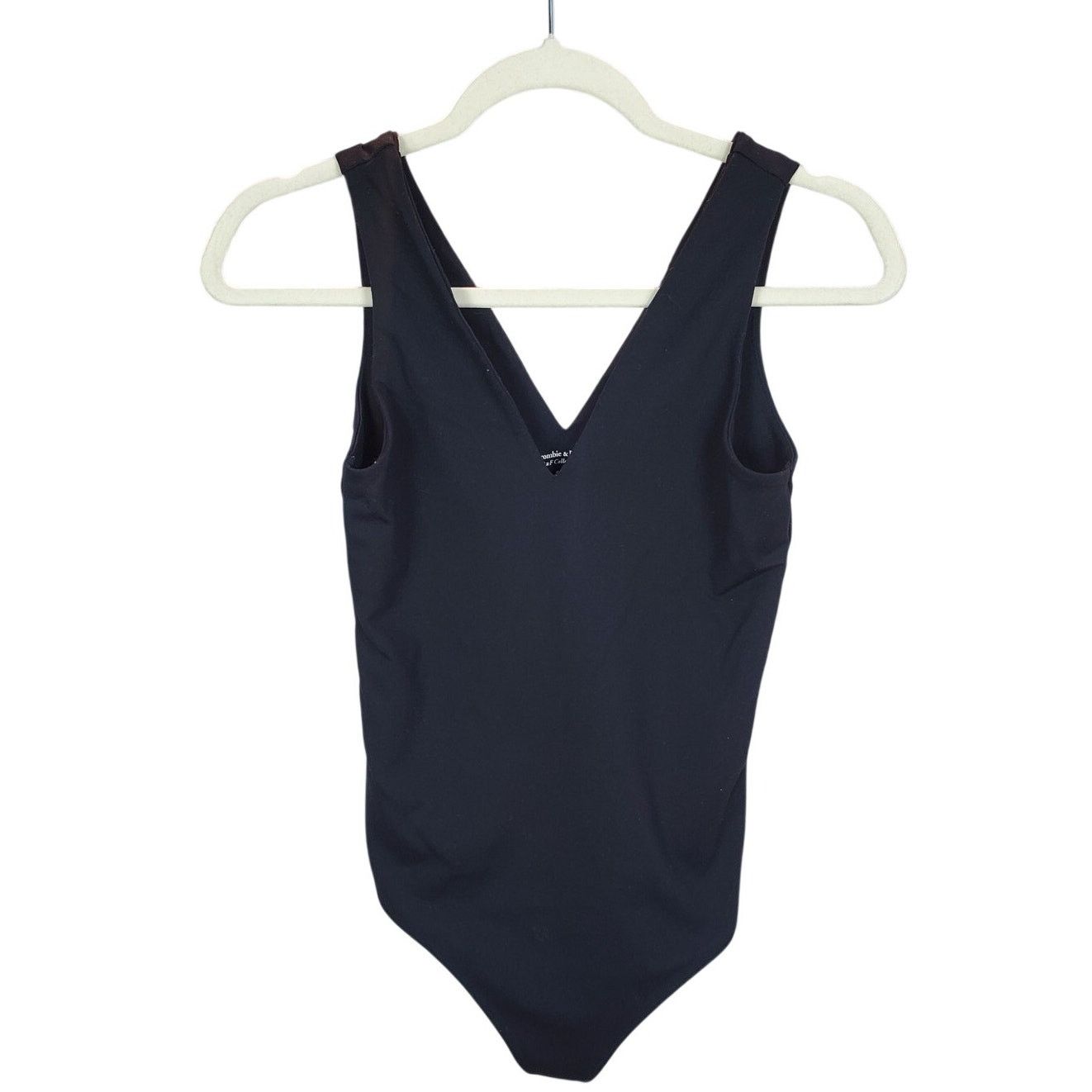 Abercrombie & Fitch Abercrombie & Fitch Soft Black V-Neck Bodysuit Small Size S / US 4 / IT 40 - 1 Thumbnail