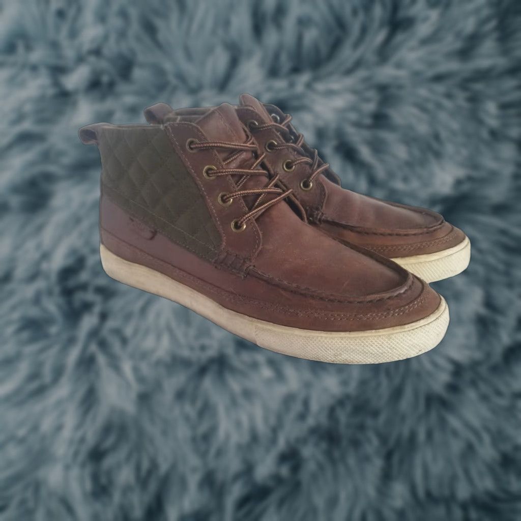 Polo Ralph Lauren Polo Ralph Lauren Tomas Leather Deck Shoes Chukkas Brown Mens 8.5 D Boat Shoe Casual Leather Lining Insole Outsole Vintage No Size US M / EU 48-50 / 2 - 1 Thumbnail