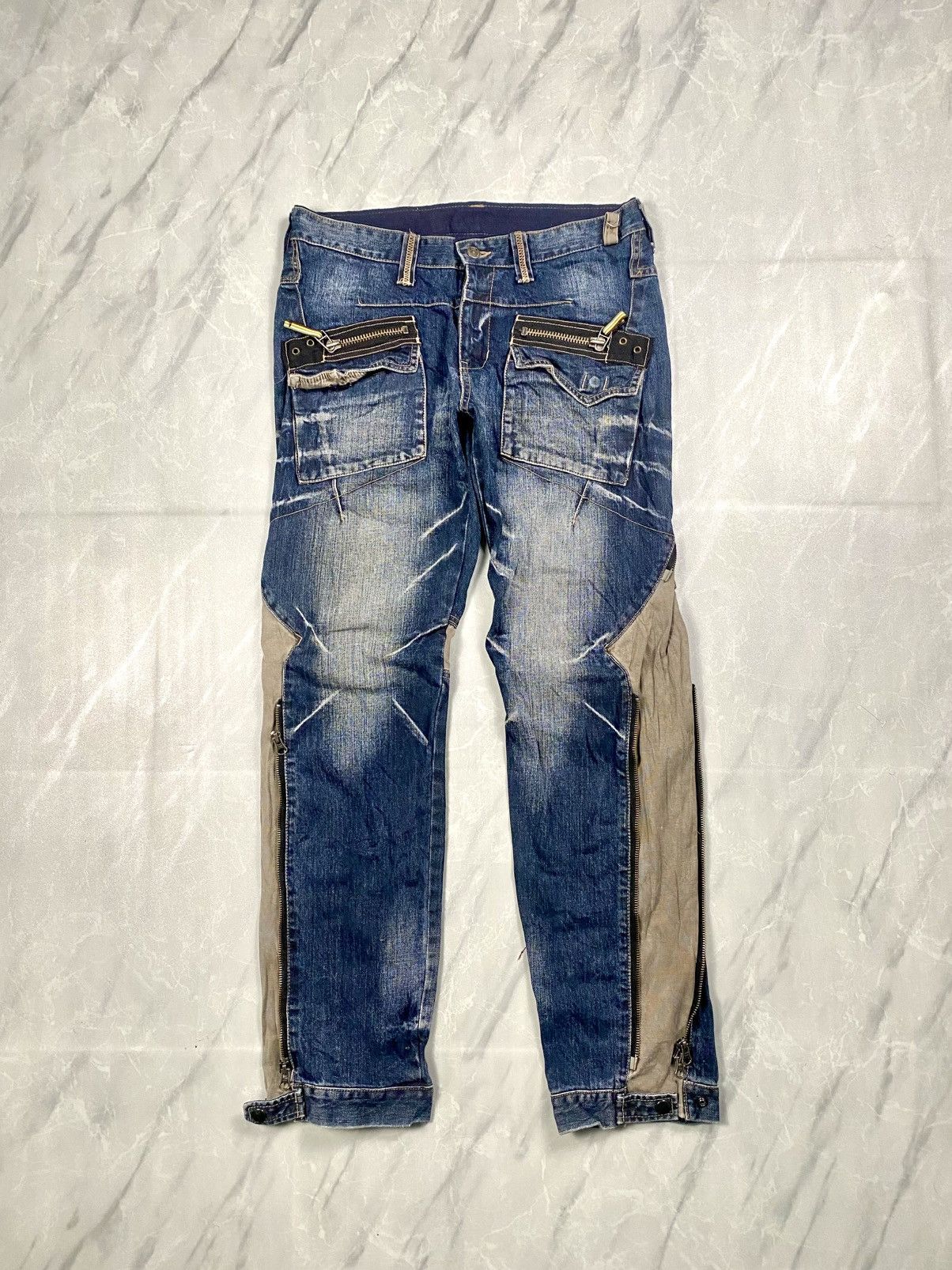 PPFM Rare PPFM Punk Goth Reconstruct Bondage Denim Size US 32 / EU 48 - 2 Thumbnail