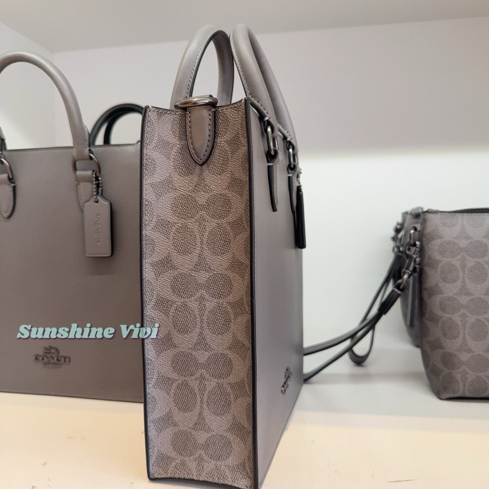 Coach NWT Coach Men's Dylan Tote Bag CCG37 Grey/Charcoal Size ONE SIZE - 3 Thumbnail