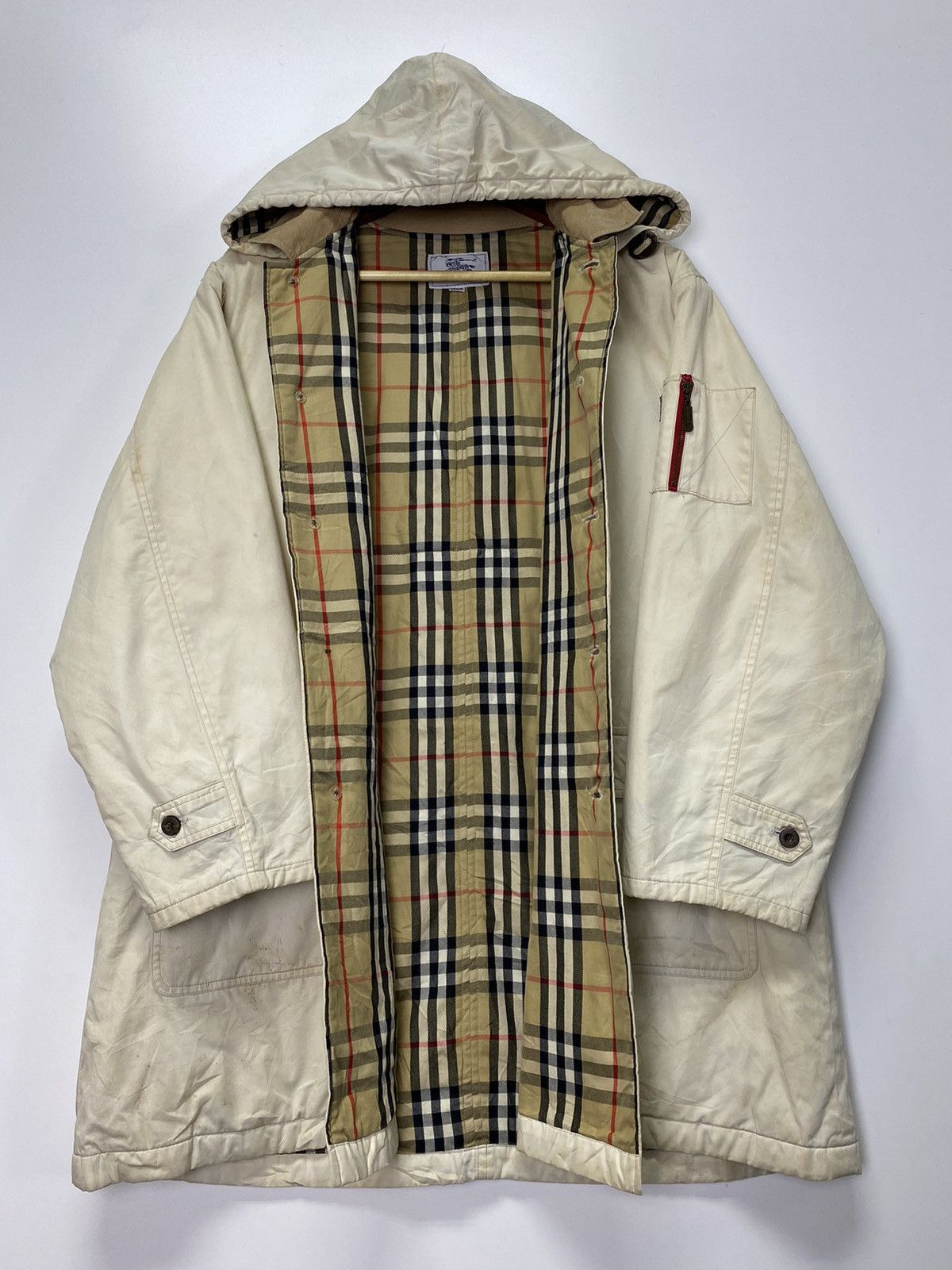 Burberry Vintage Burberry Hoodie Jacket Size US XL / EU 56 / 4 - 1 Thumbnail
