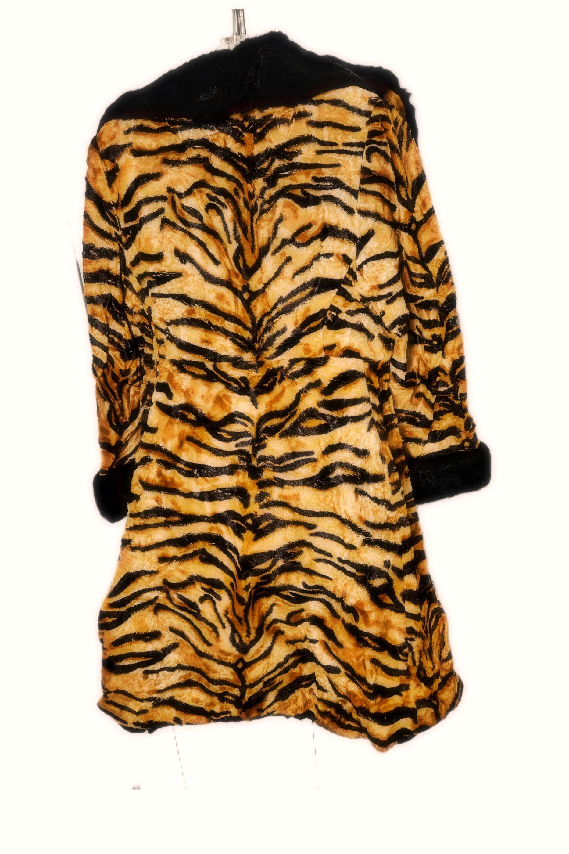 Vintage Vintage 1960s Zebra Faux Fur Coat with Mod Belt Women’s Size ONE SIZE - 6 Thumbnail