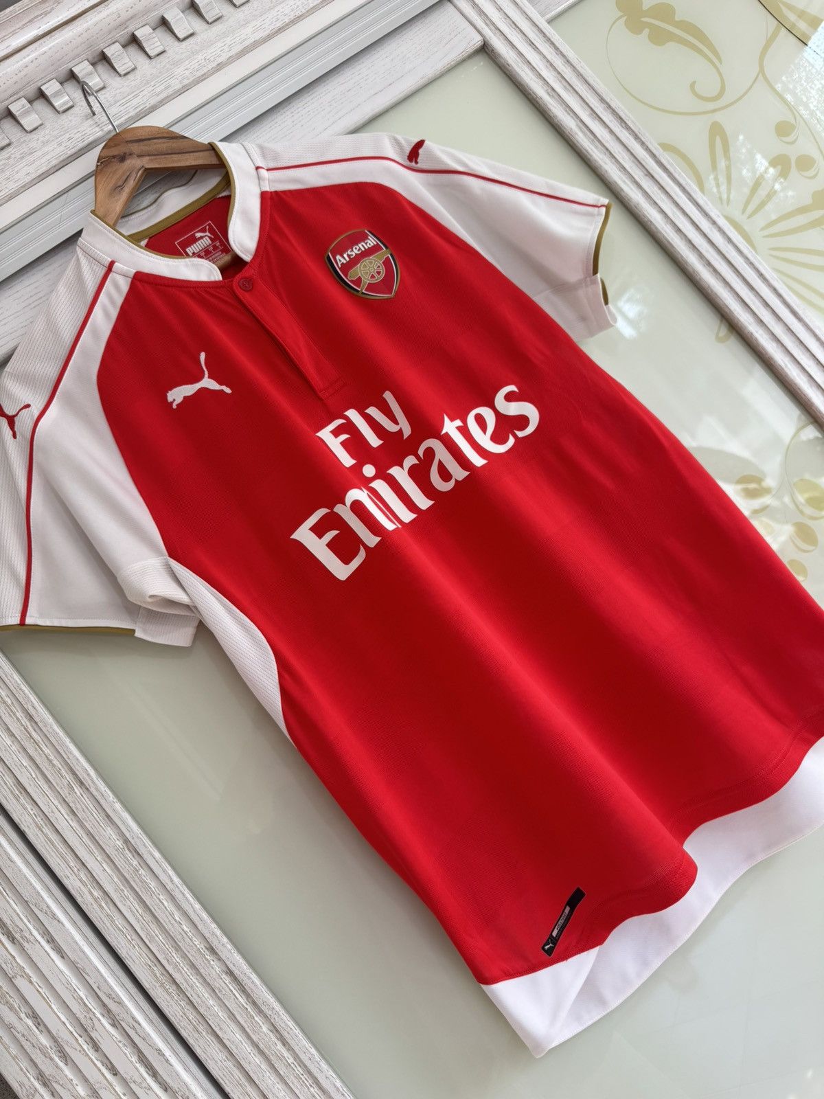 Puma Arsenal 2015-2016 Home Soccer Jersey Football Shirt Kit Size US L / EU 52-54 / 3 - 5 Thumbnail