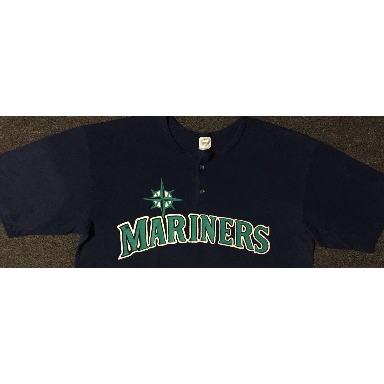 Vintage Vtg 90s Seattle Mariners Faded Shirt XL USA Baseball Ken Griffey Track PE Grunge Size US XL / EU 56 / 4 - 6 Thumbnail