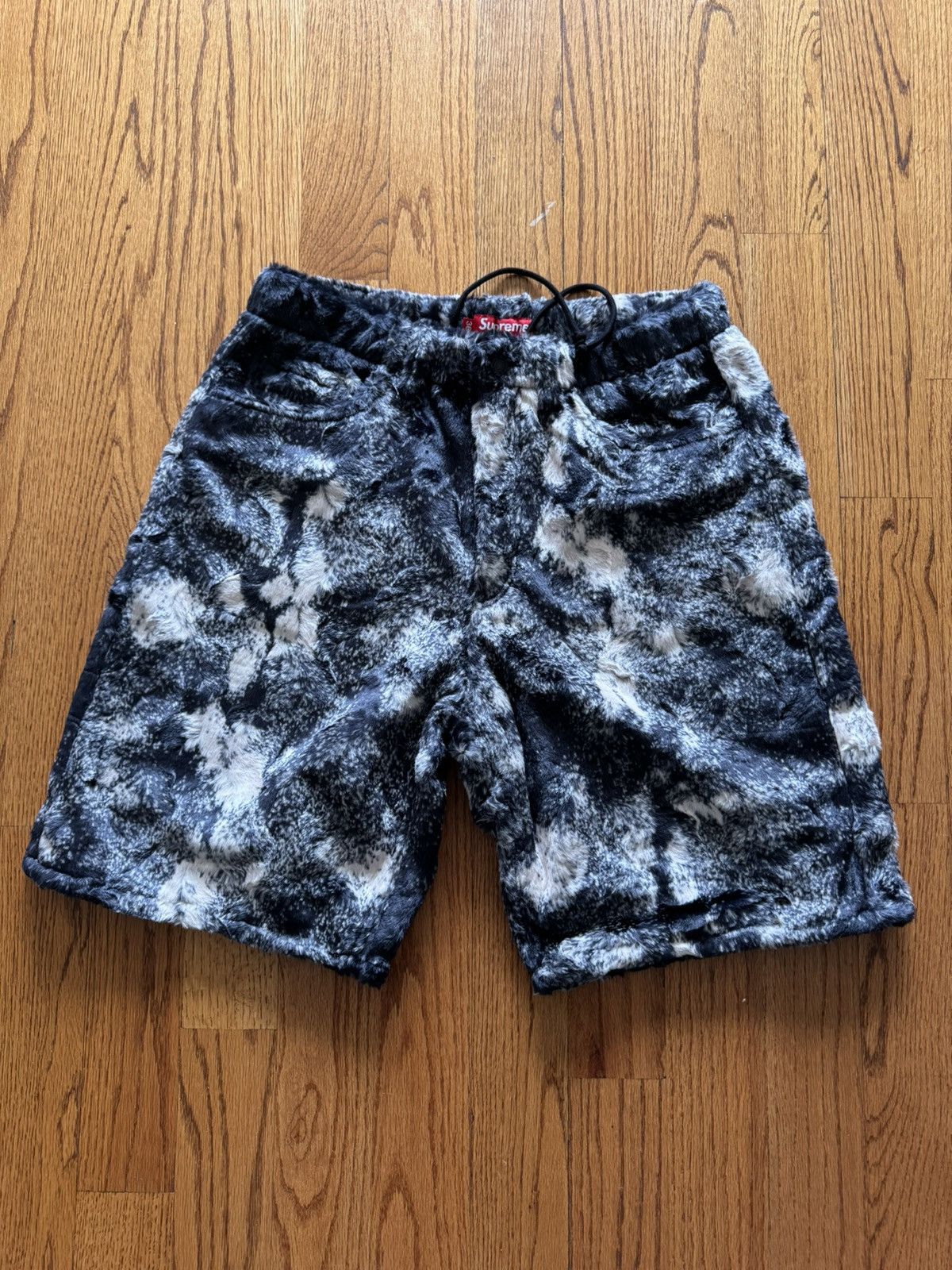 image of Supreme Faux Fur Shorts in Black, Men's (Size 36)