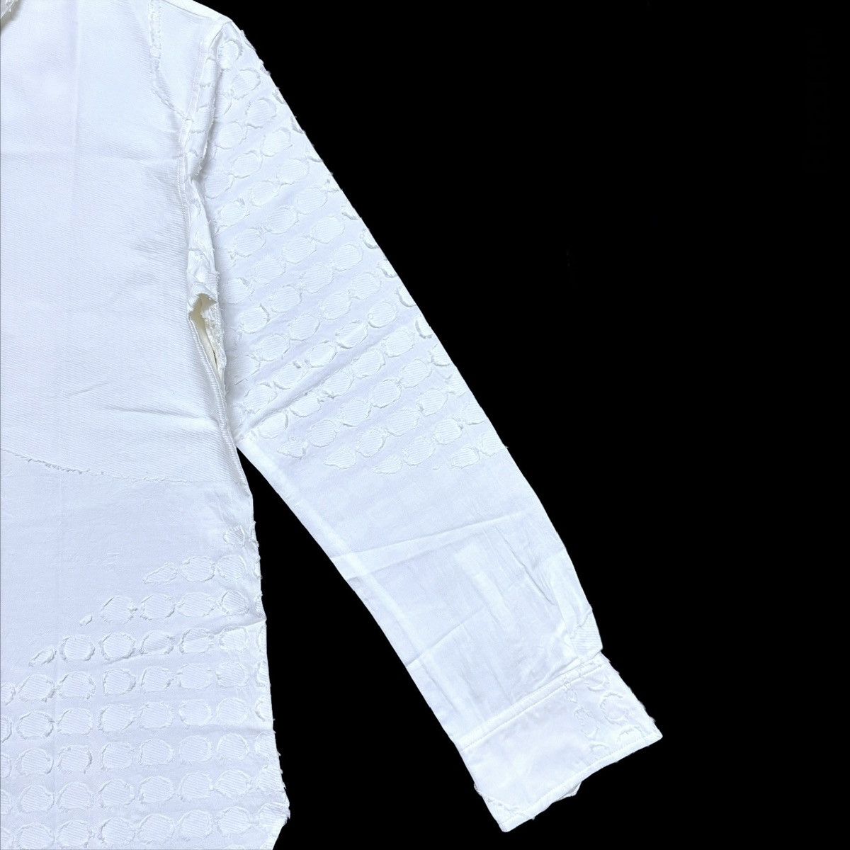 Issey Miyake S/S 2004 Circular Puckered Texture L/S Shirt Size US M / EU 48-50 / 2 - 8 Thumbnail
