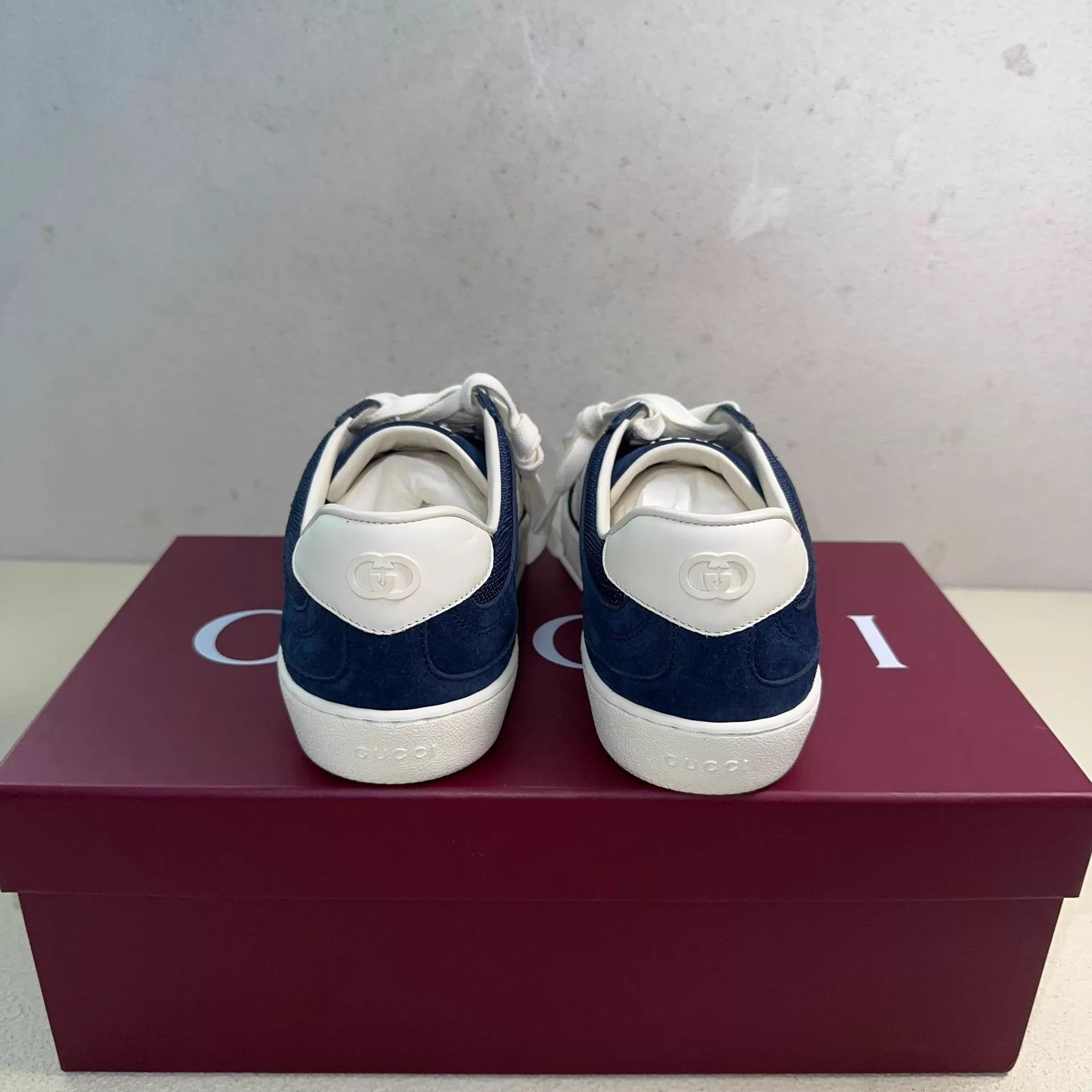 Gucci GUCCI G75 suede German trainer blue 41.5/42 Size US 8.5 / EU 41-42 - 3 Thumbnail