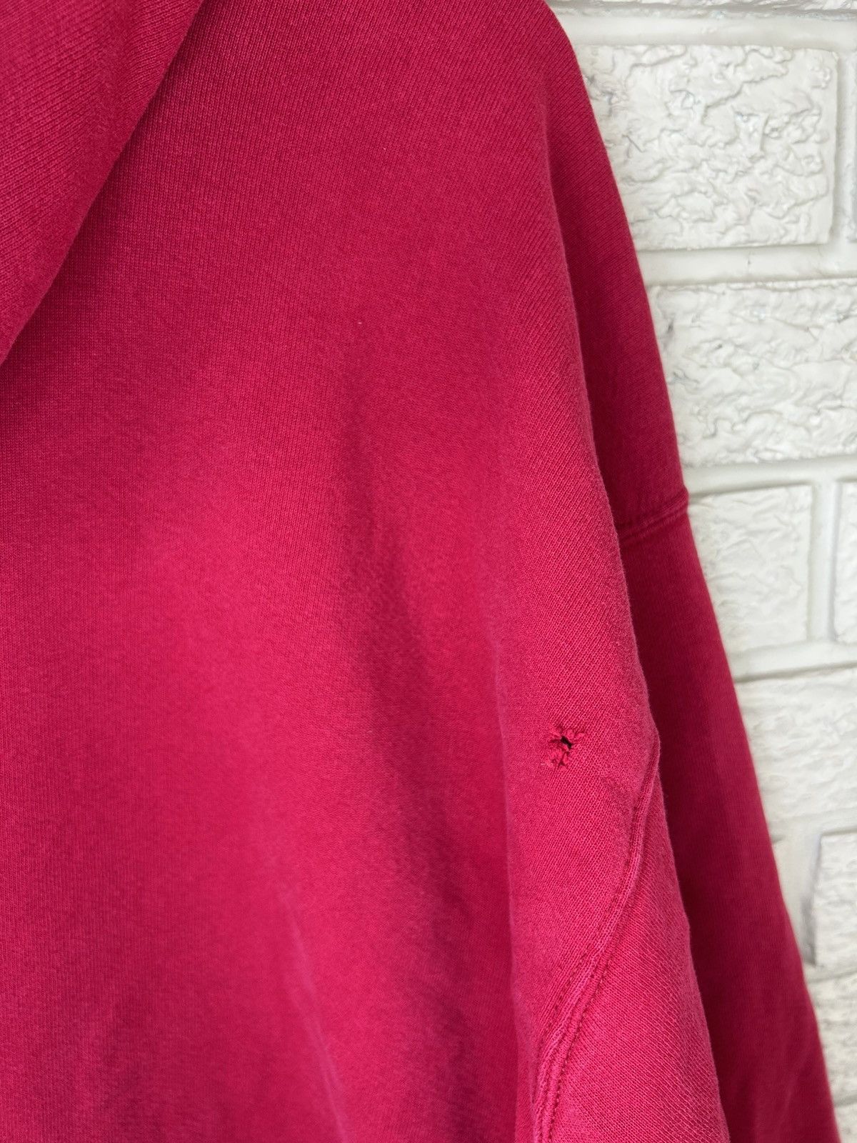 Nike × Vintage Vintage 90s Nike Swoosh Red Pullover Hoodie Size US XXL / EU 58 / 5 - 7 Thumbnail