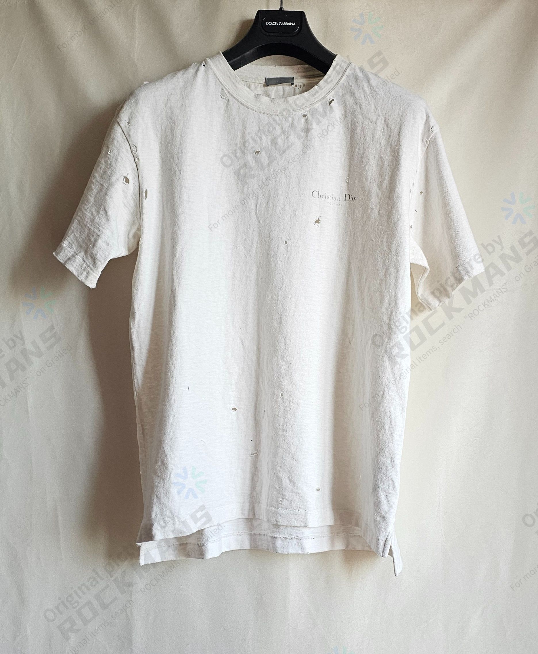 Christian Dior Oversized Couture Relaxed-Fit Hole T-Shirt L