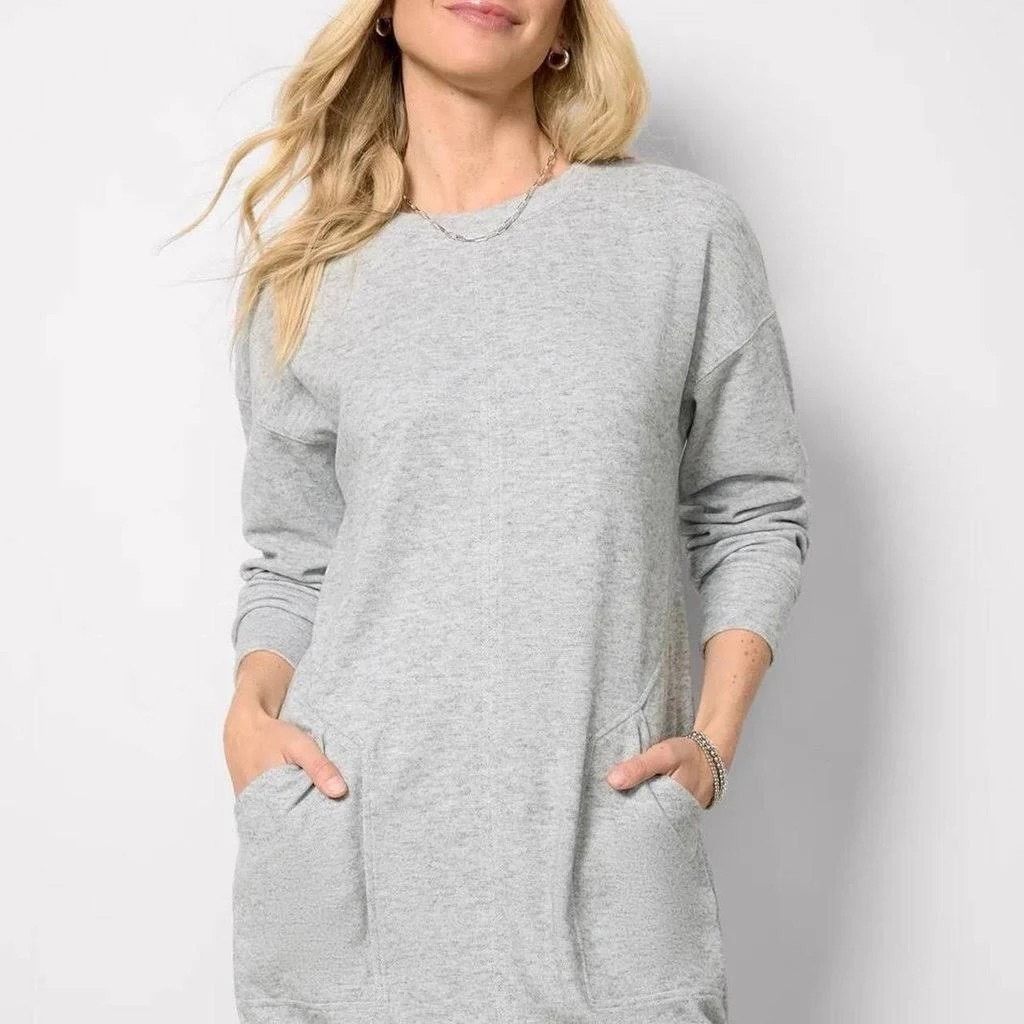 Eddie Bauer Eddie Bauer Camp Sweatshirt dress gray sz M fleece lined Size M / US 6-8 / IT 42-44 - 1 Thumbnail