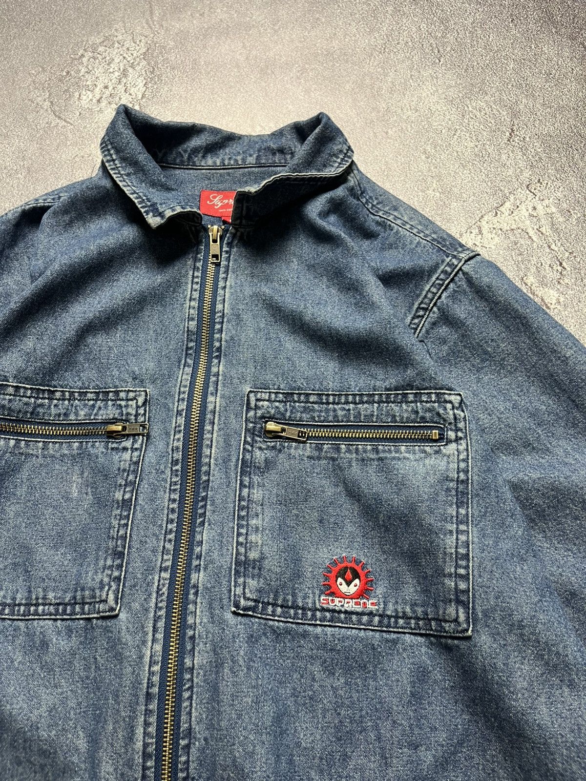Supreme Supreme Vampire Denim Zip Up Shirt Blue 2018 Jacket Size US M / EU 48-50 / 2 - 2 Thumbnail