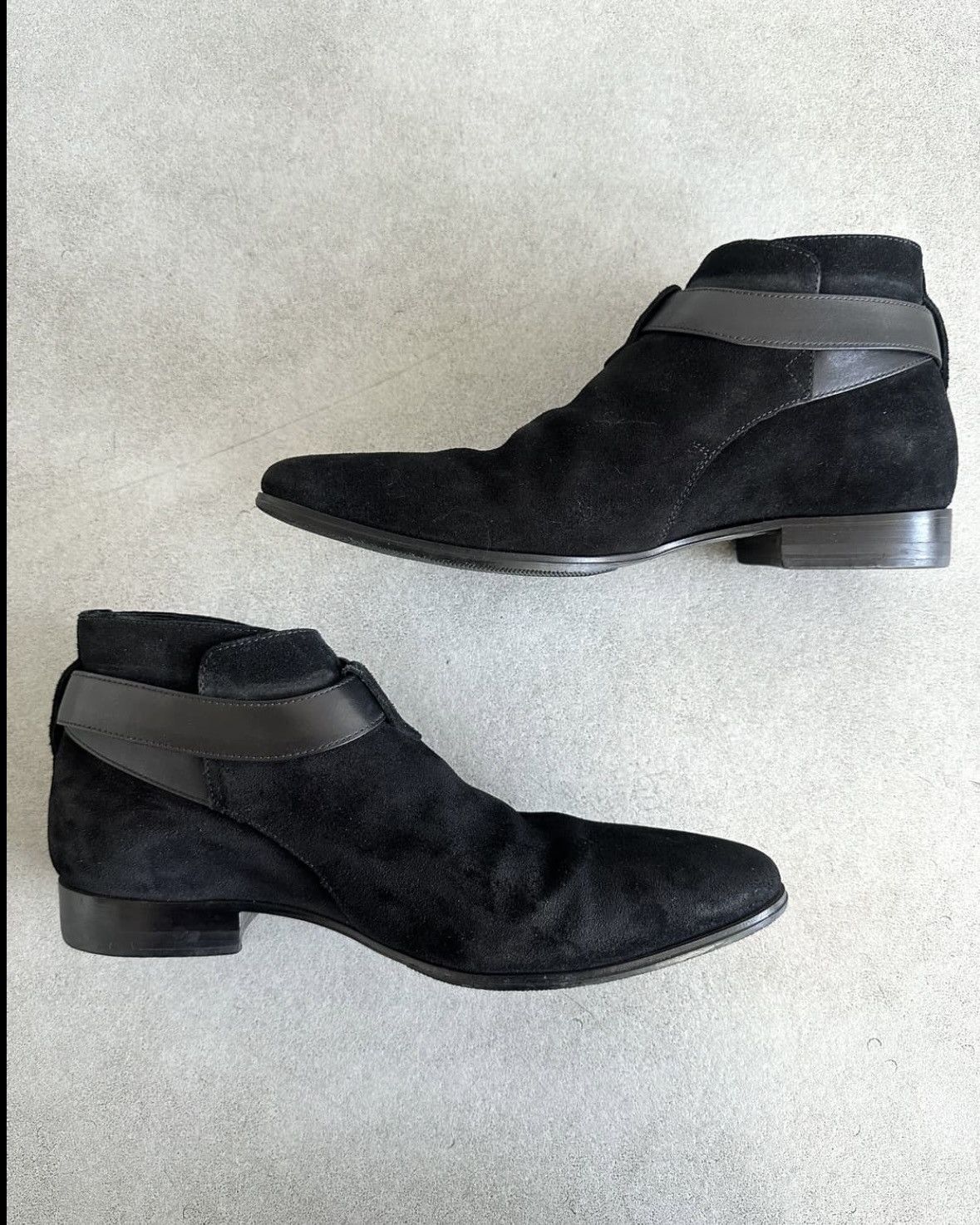 Saint Laurent Paris Black Suede Jodpur Western Buckle Boots Size US 7.5 / EU 40-41 - 5 Thumbnail
