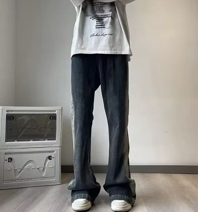 Y2k Streetwear Gradient Colour Flared Jeans