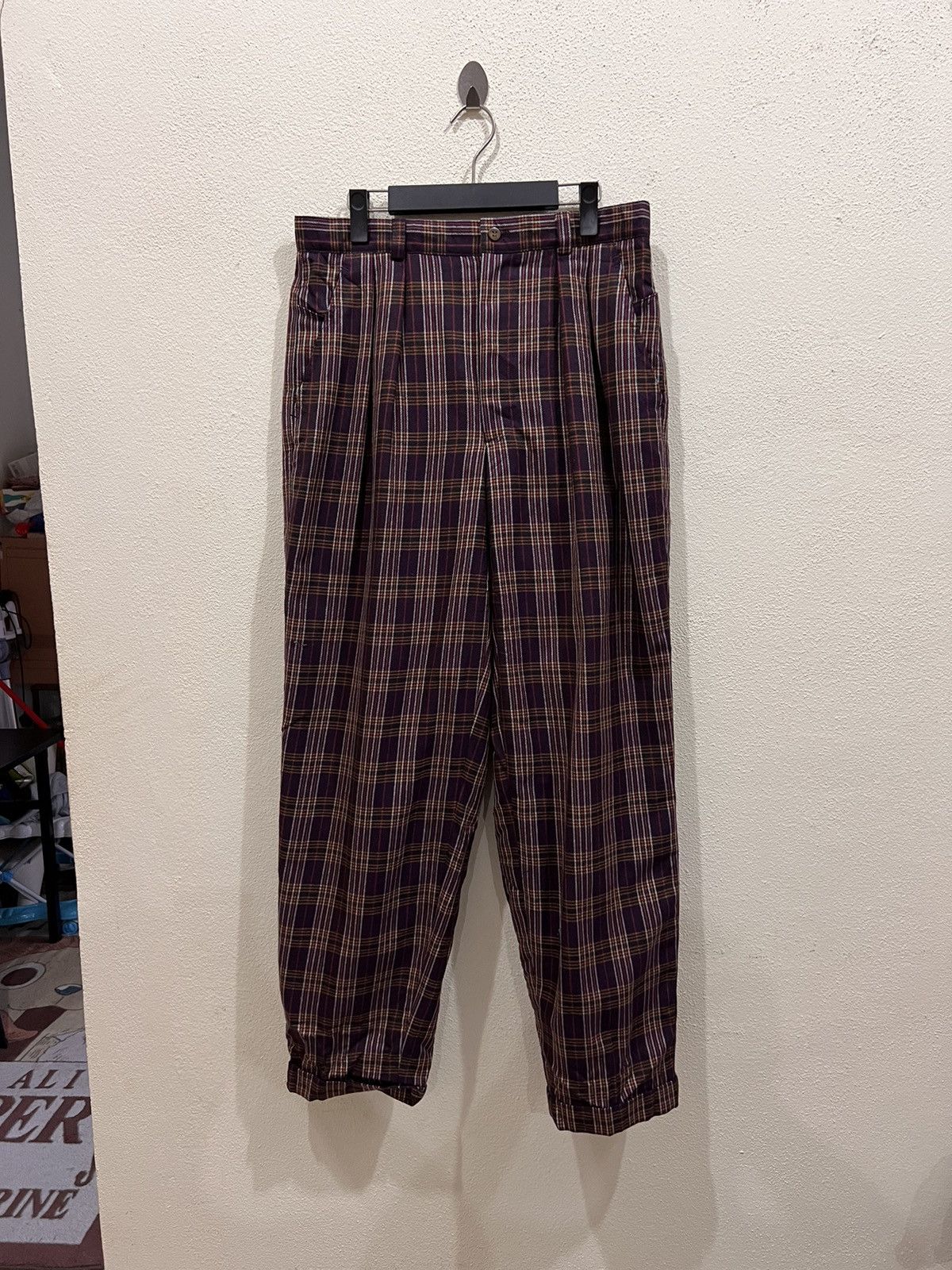 Vintage Vintage Glenover Plaid Tartan Baggy Pant Size US 32 / EU 48 - 2 Thumbnail