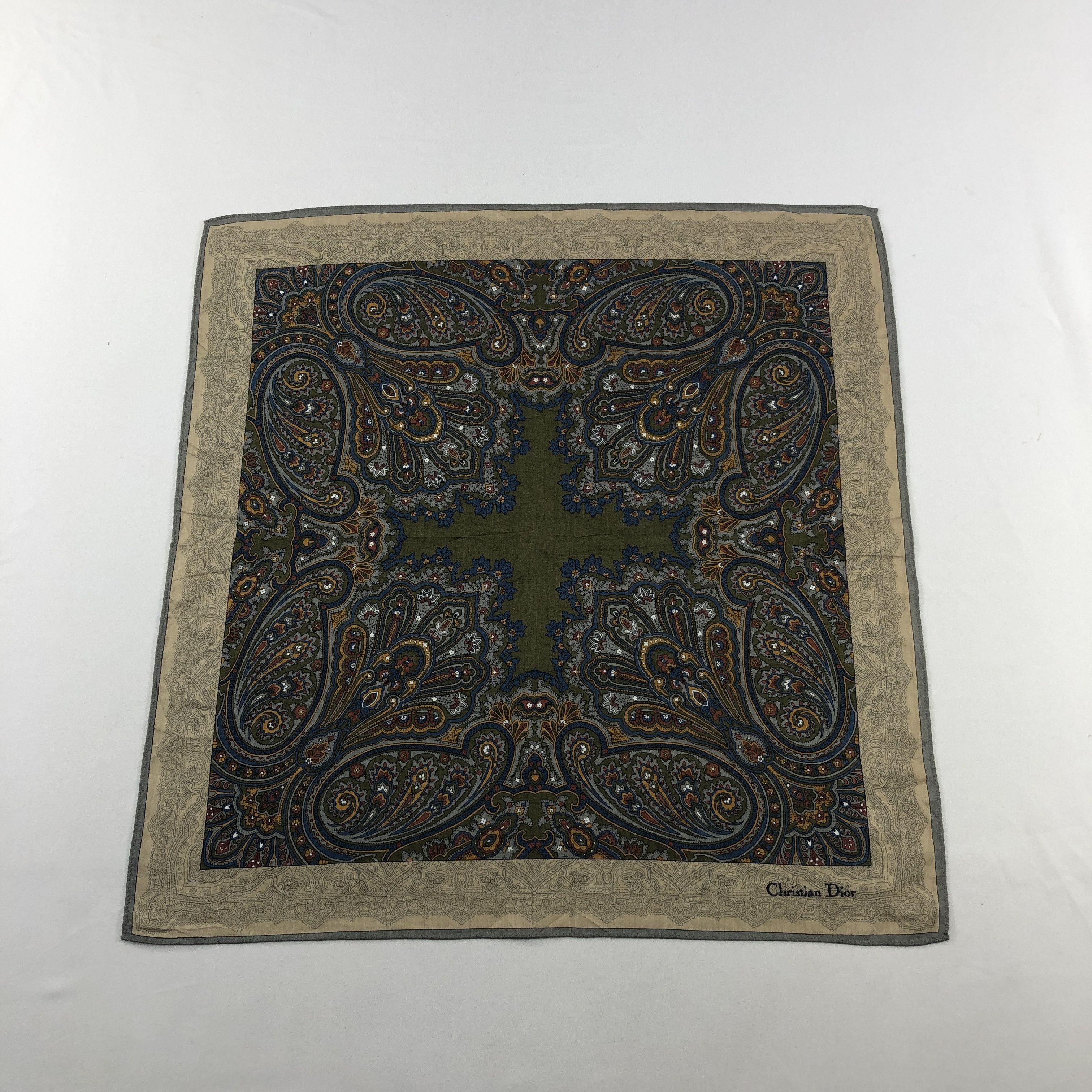 Christian Dior Handkerchief Neckerchief Bandana H2882