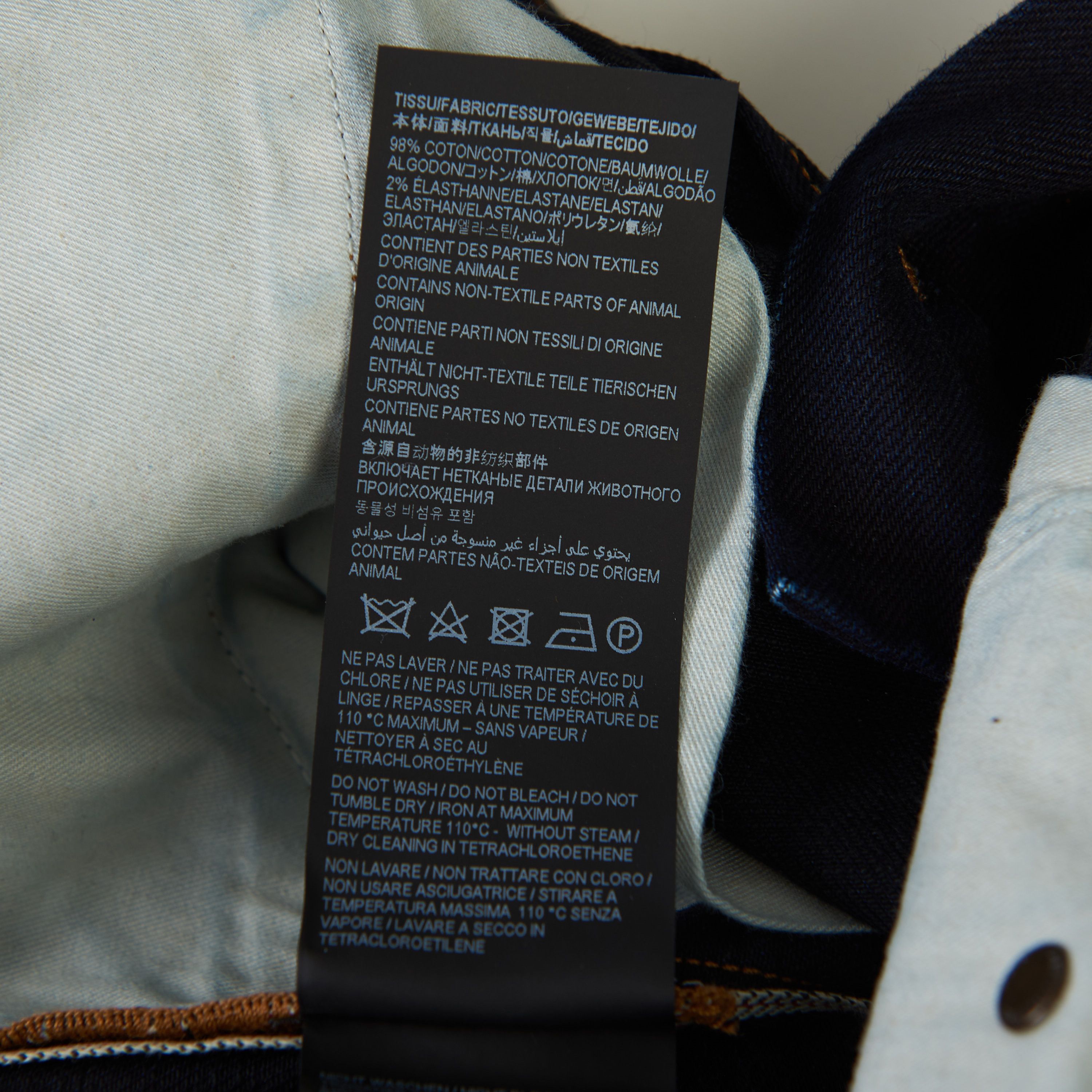 Saint Laurent Paris Dark Blue Stretch Cotton Jeans - Skinny-Fit, Low Waist Size US 29 - 12 Thumbnail