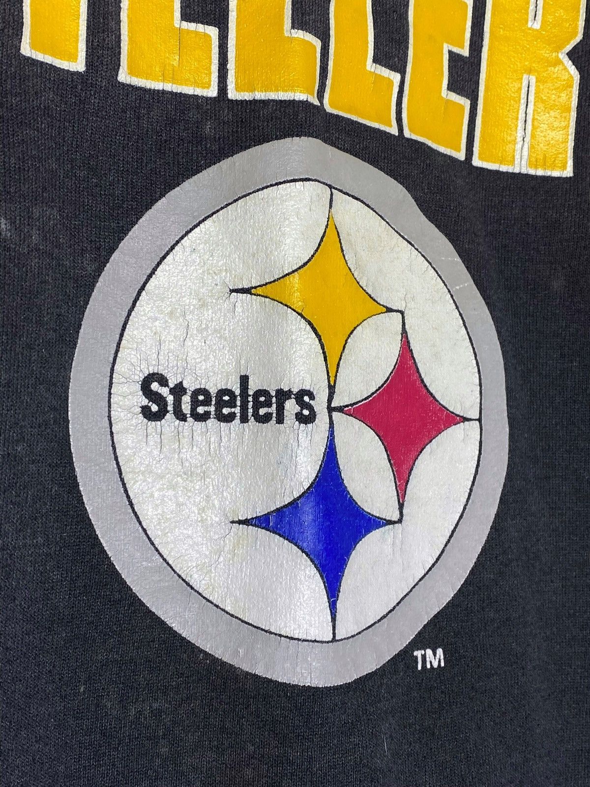 Vintage Vintage 90s Steelers Pittsburgh Distressed Faded Sweatshirt Size US M / EU 48-50 / 2 - 6 Thumbnail