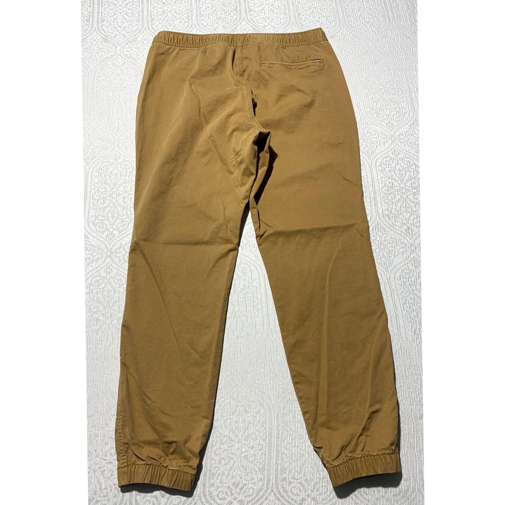 Gap Gap Essential Jogger Mens Medium Khaki Brown Elastic Waist Cotton Stretch Pants Size US 31 - 2 Thumbnail