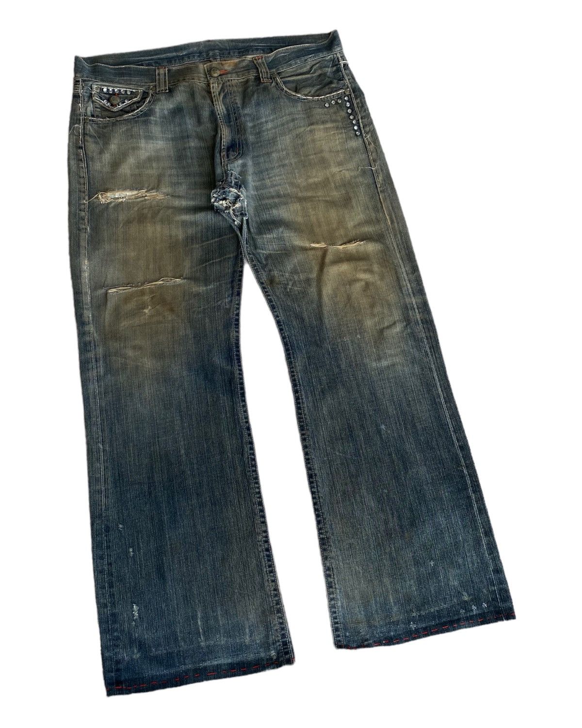 Other FLARE BAGGY RUSTY DISTRESS DENIM INDEPENDENT TRUCK CO JEANS Size US 40 / EU 56 - 3 Thumbnail