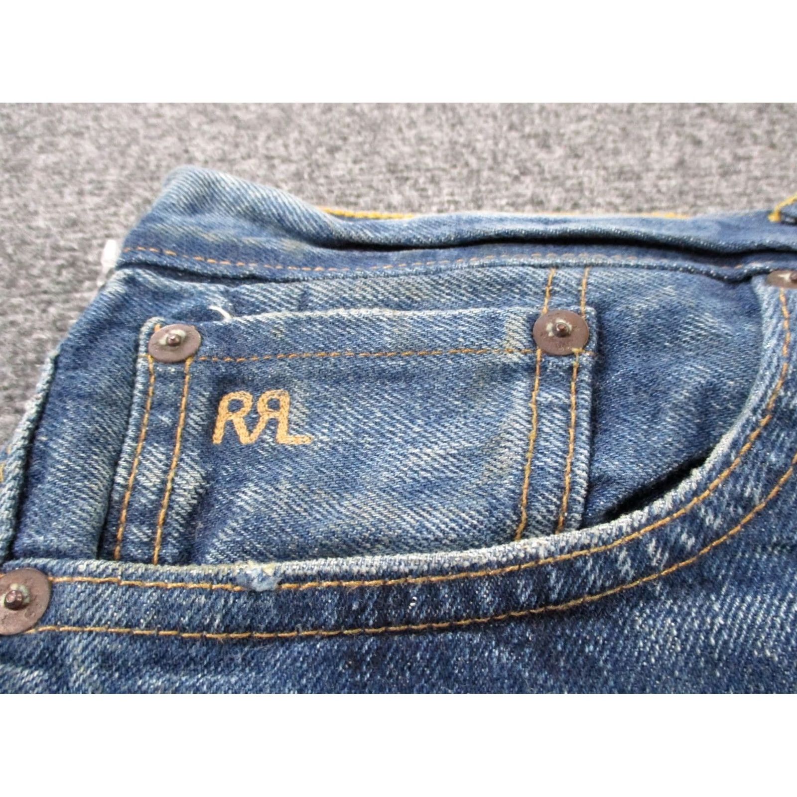 Vintage RRL Ralph Lauren Jeans Men 29 X 32 Denim Slim Straight Blue Denim Jeans Men 29 X 32, Selvedge, Regular, Button, Logo, 90s? Size US 29 - 7 Thumbnail