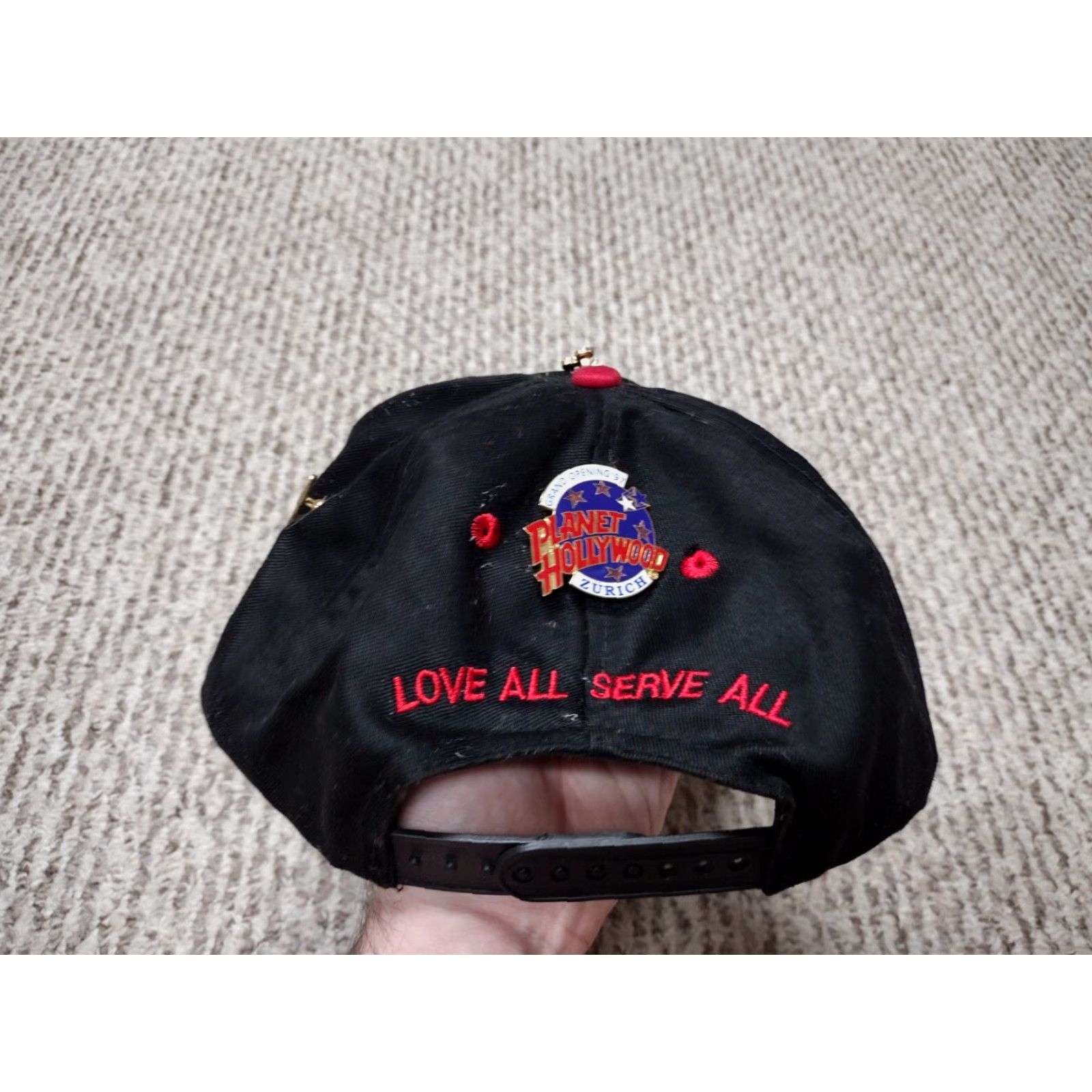 Hard Rock Cafe VINTAGE Hard Rock Cafe Hat Snapback Nashville TN Black Adjustable Unisex Adults 90s USA Guitar Enamel Pins Theme Size ONE SIZE - 3 Thumbnail
