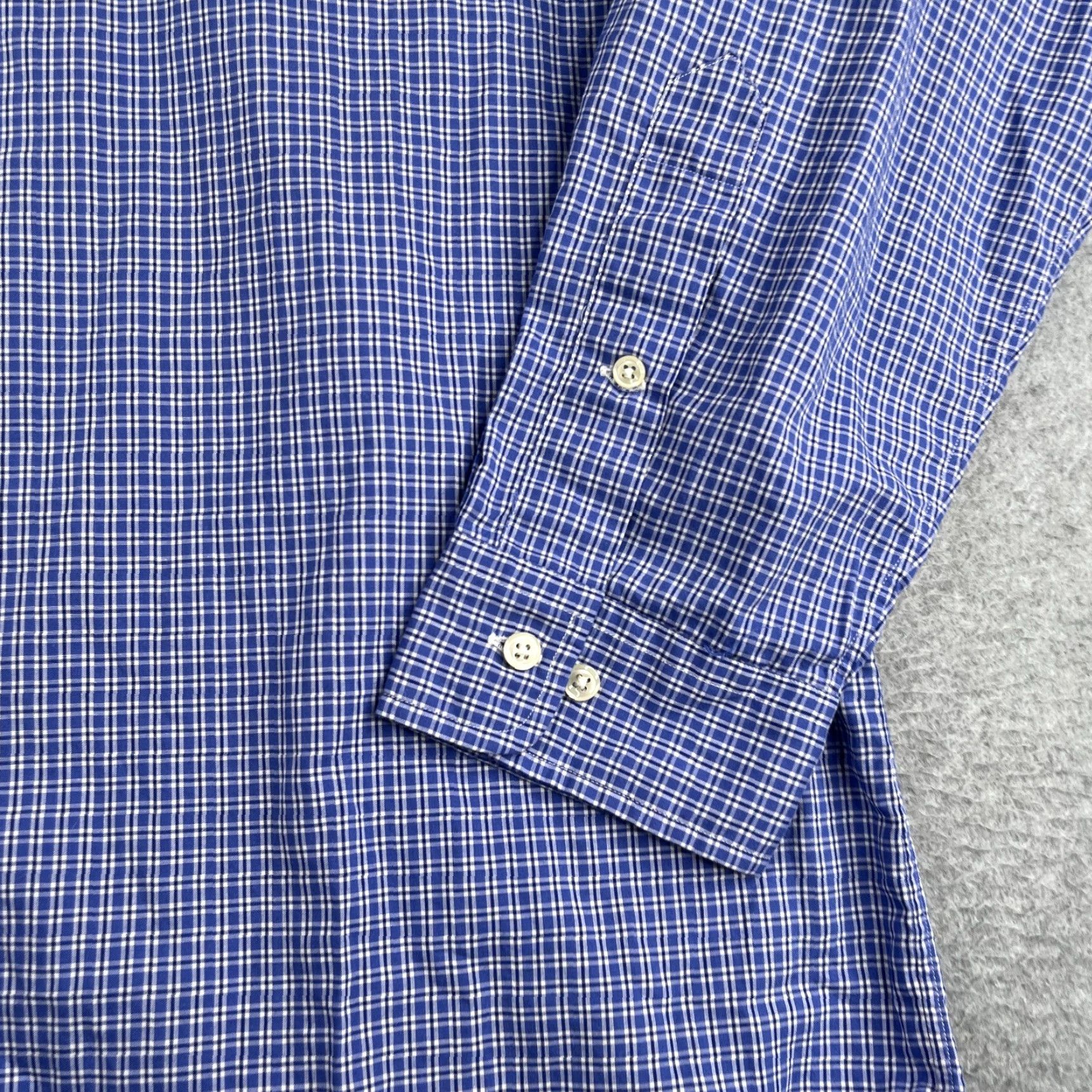 Ralph Lauren Ralph Lauren Yarmouth Shirt Mens 17 Blue Check Casual Button Down Long Sleeve Size US XL / EU 56 / 4 - 2 Thumbnail