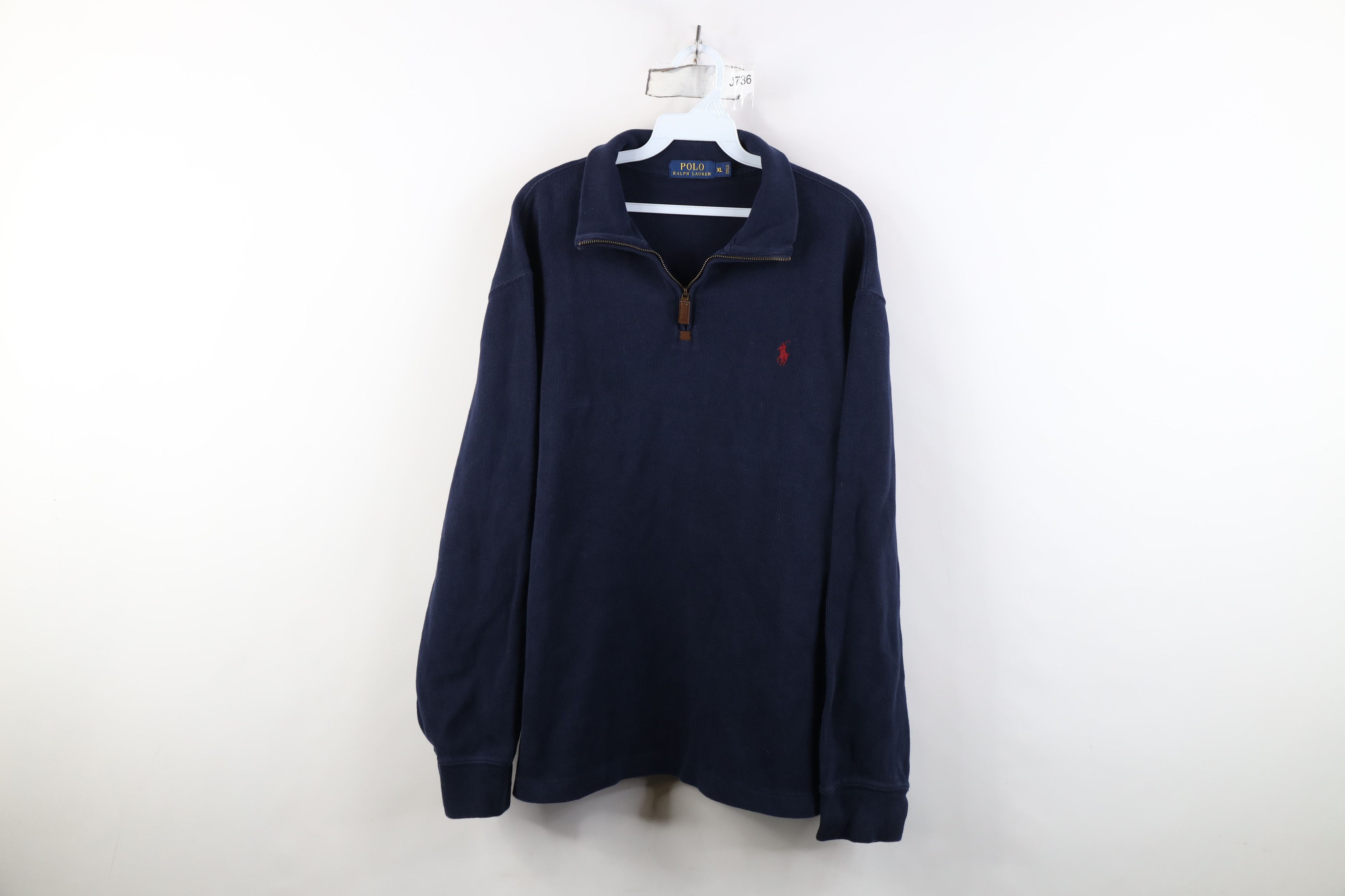 Ralph Lauren Vintage Ralph Lauren Ribbed Knit Half Zip Pullover Sweater Size US XL / EU 56 / 4 - 1 Thumbnail