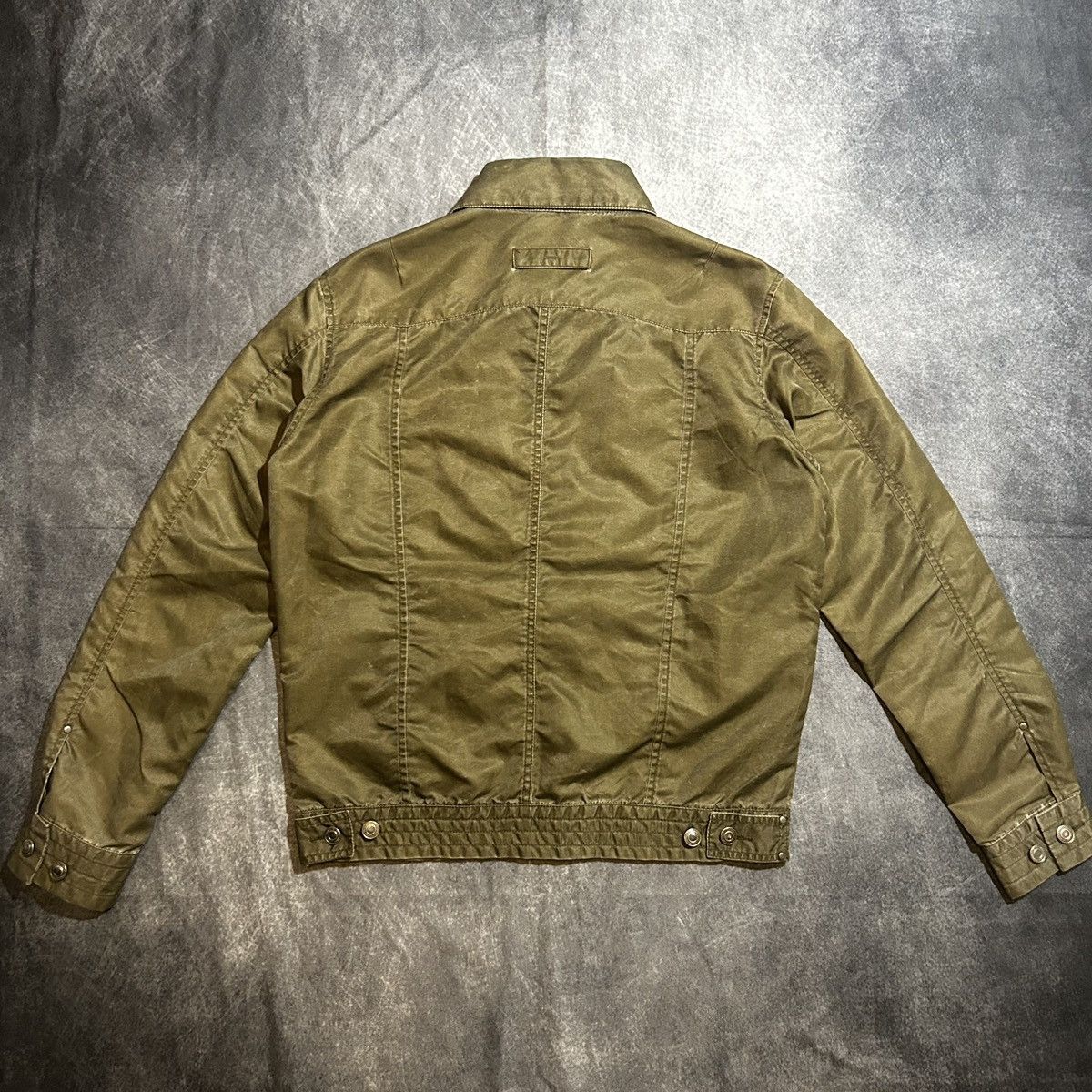 Japanese Brand × Kansai Yamamoto × Vintage Kansai Jeans Riveted Utility Cargo Jacket Green Size US M / EU 48-50 / 2 - 2 Thumbnail