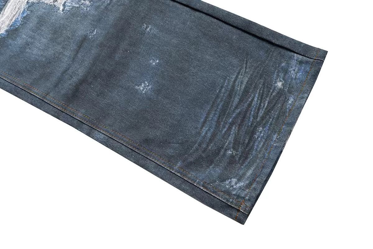 Jean Distressed Dirty Blue Ripped Jeans Size US 36 / EU 52 - 6 Thumbnail