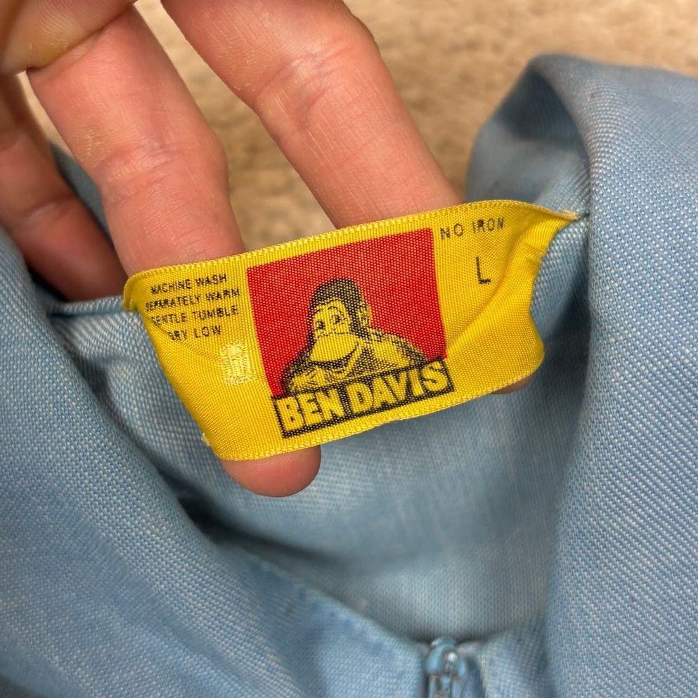 Ben Davis × Vintage Vintage 70s Ben Davis Half Zip Work Shirt Men's Large Rare Size US L / EU 52-54 / 3 - 5 Thumbnail