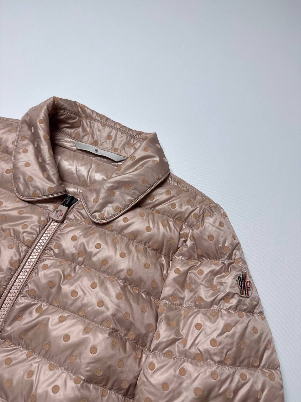 Moncler Moncler Polka Dot Down Jacket Beige Size S / US 4 / IT 40 - 4 Thumbnail