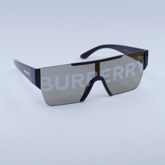 Burberry Burberry BE4291 3001/G Sunglasses Black Shield Frame Size ONE SIZE - 5 Thumbnail