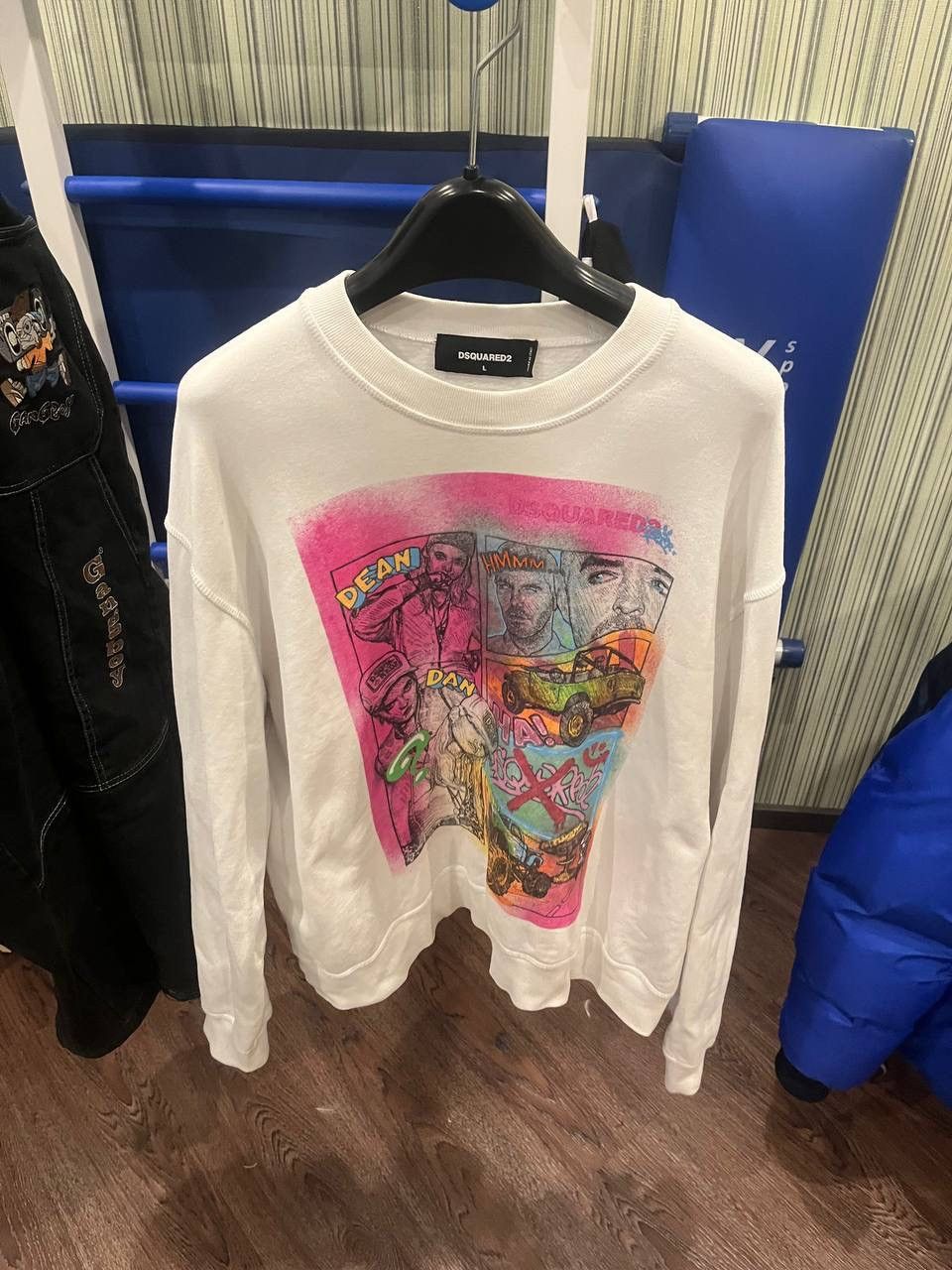 Dsquared2 Dsquared2 white Sweatshirt With Opti Size L Size US XL / EU 56 / 4 - 1 Thumbnail