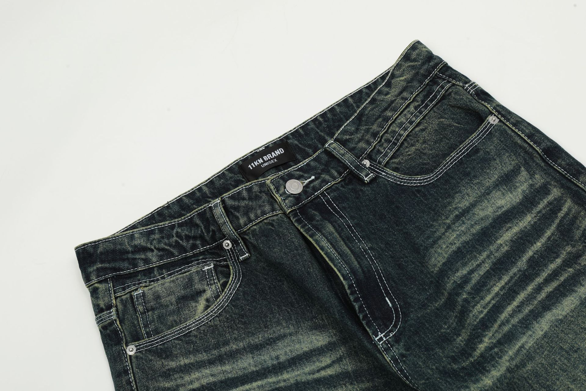 Japanese Brand American retro distressed loose straight bootcut jeans Size US 32 / EU 48 - 3 Thumbnail