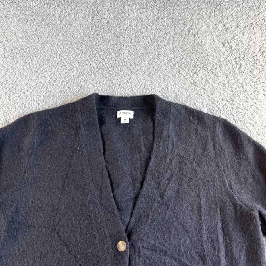 J.Crew J. Crew Cardigan Sweater Womens Medium Black Wool Blend Stretch V Neck Soft Yarn Size M / US 6-8 / IT 42-44 - 4 Thumbnail