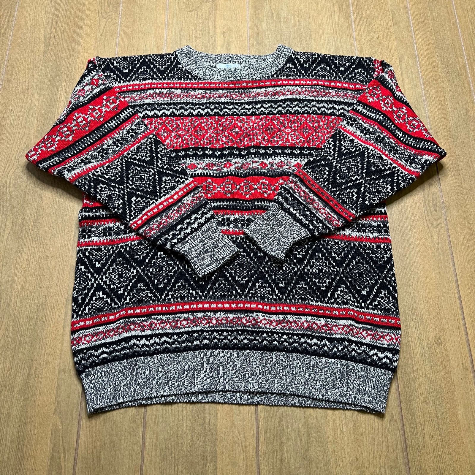 Vintage Vintage Winter Silks Vintage Fair Isle Knit Sweater Silk L Size US L / EU 52-54 / 3 - 1 Thumbnail