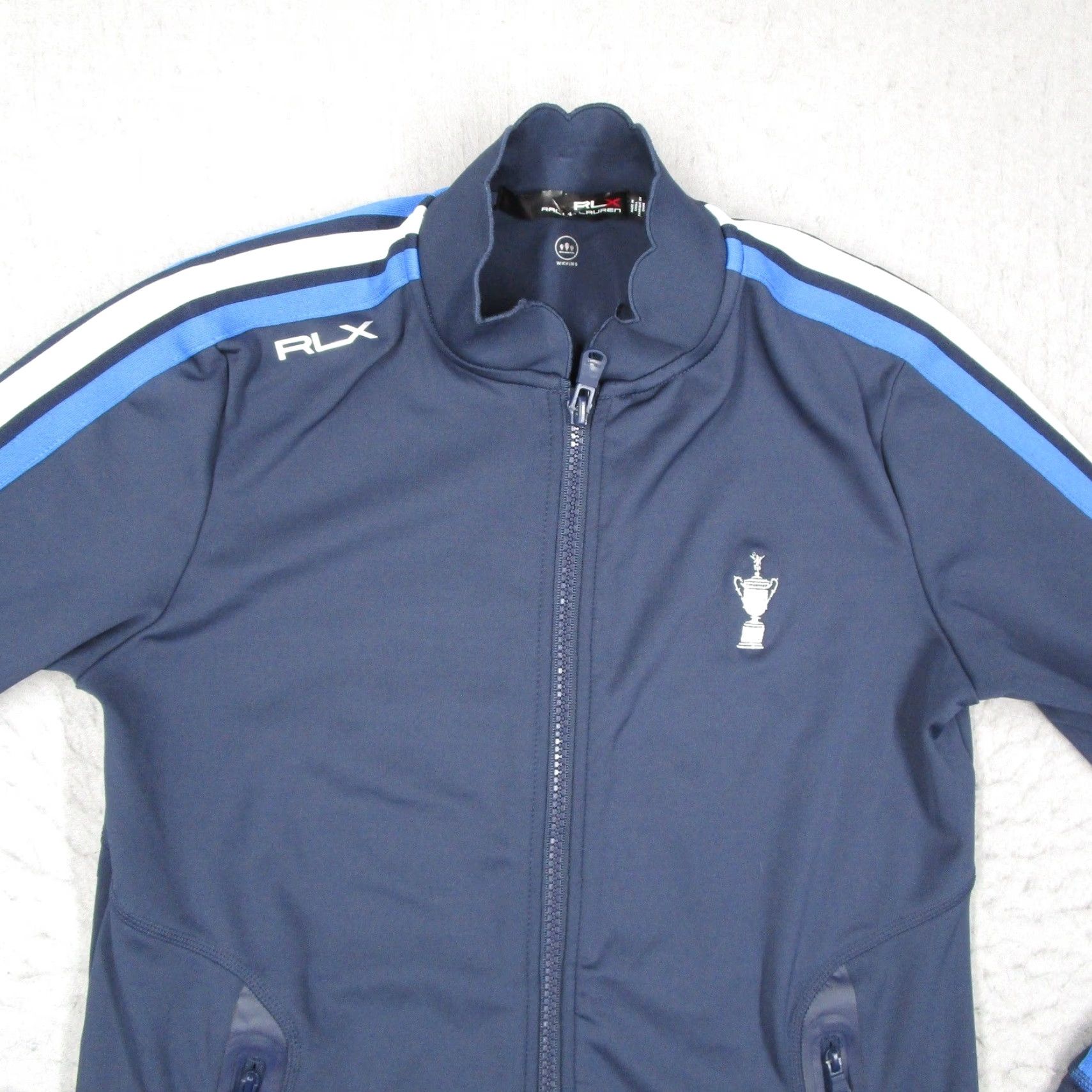 RLX Ralph Lauren RLX Ralph Lauren Women Navy Blue Full Zip Wicking Track Jacket Trophy Size S Size S / US 4 / IT 40 - 2 Thumbnail