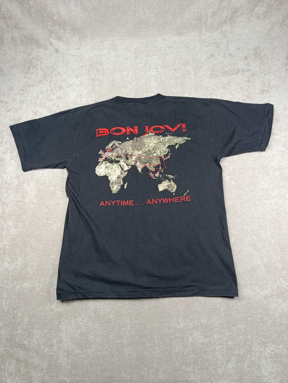 Bon Jovi BON JOVI 1995 VINTAGE CROSS ROAD BLACK T-SHIRT MERCH Size US XL / EU 56 / 4 - 2 Thumbnail