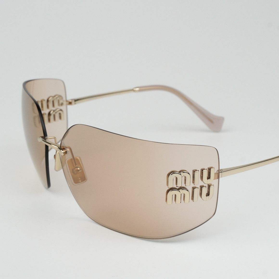 Miu Miu NEW Miu Miu MU54YS ZVN20F RUNWAY Rimless Women Sunglasses Size ONE SIZE - 5 Thumbnail