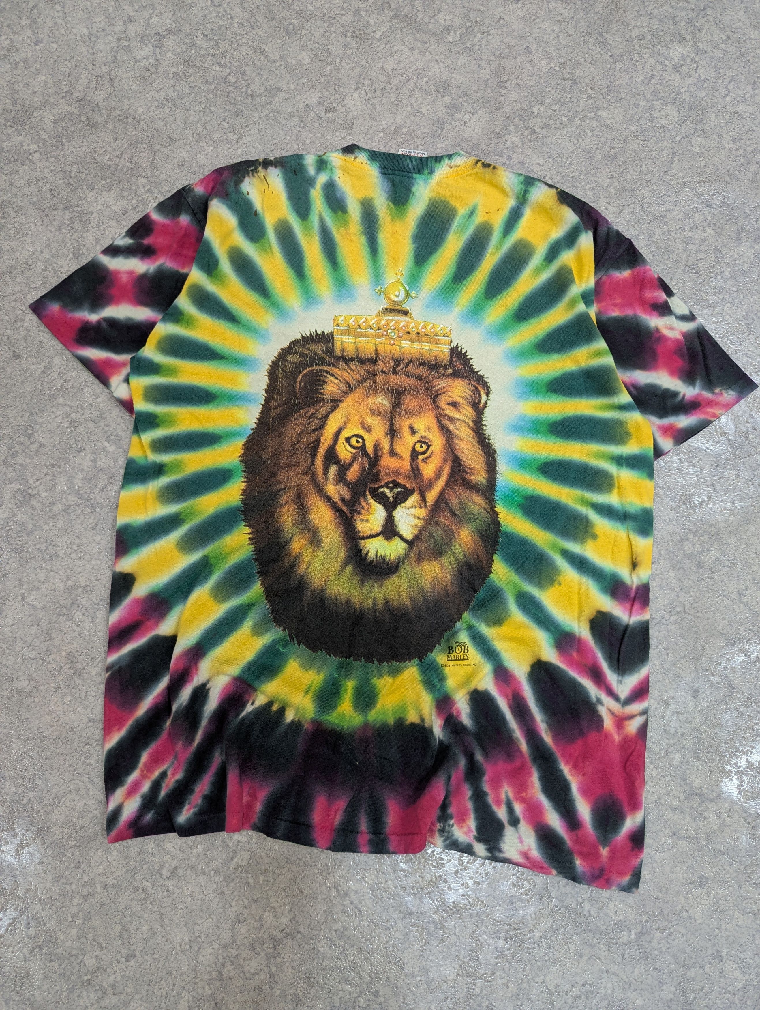 Bob Marley Single Stitch Tye Dye Bob Marley 90's Size US XL / EU 56 / 4 - 2 Thumbnail