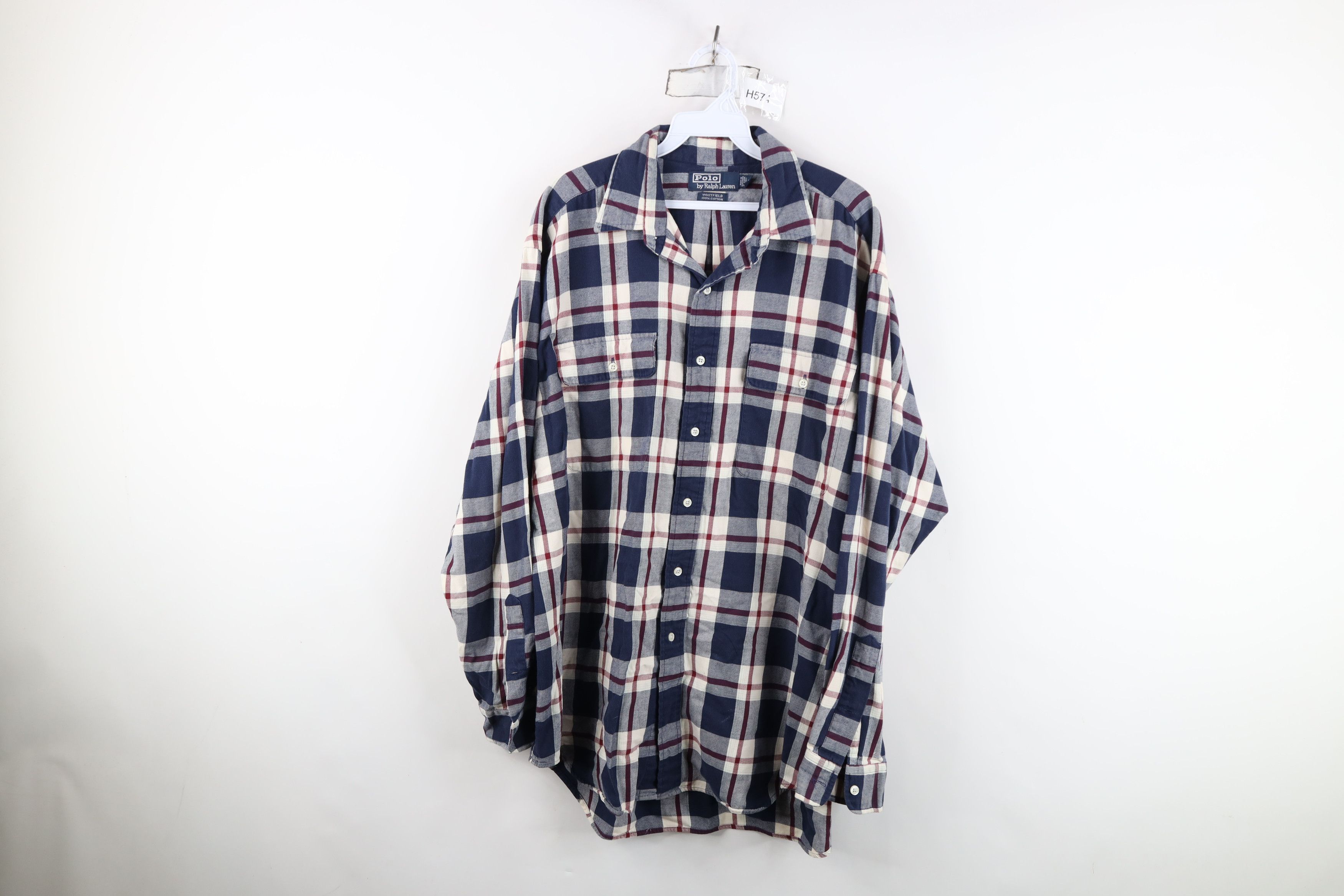 Polo Ralph Lauren Vintage 90s Ralph Lauren Flannel Collared Button Shirt USA Size US L / EU 52-54 / 3 - 1 Thumbnail