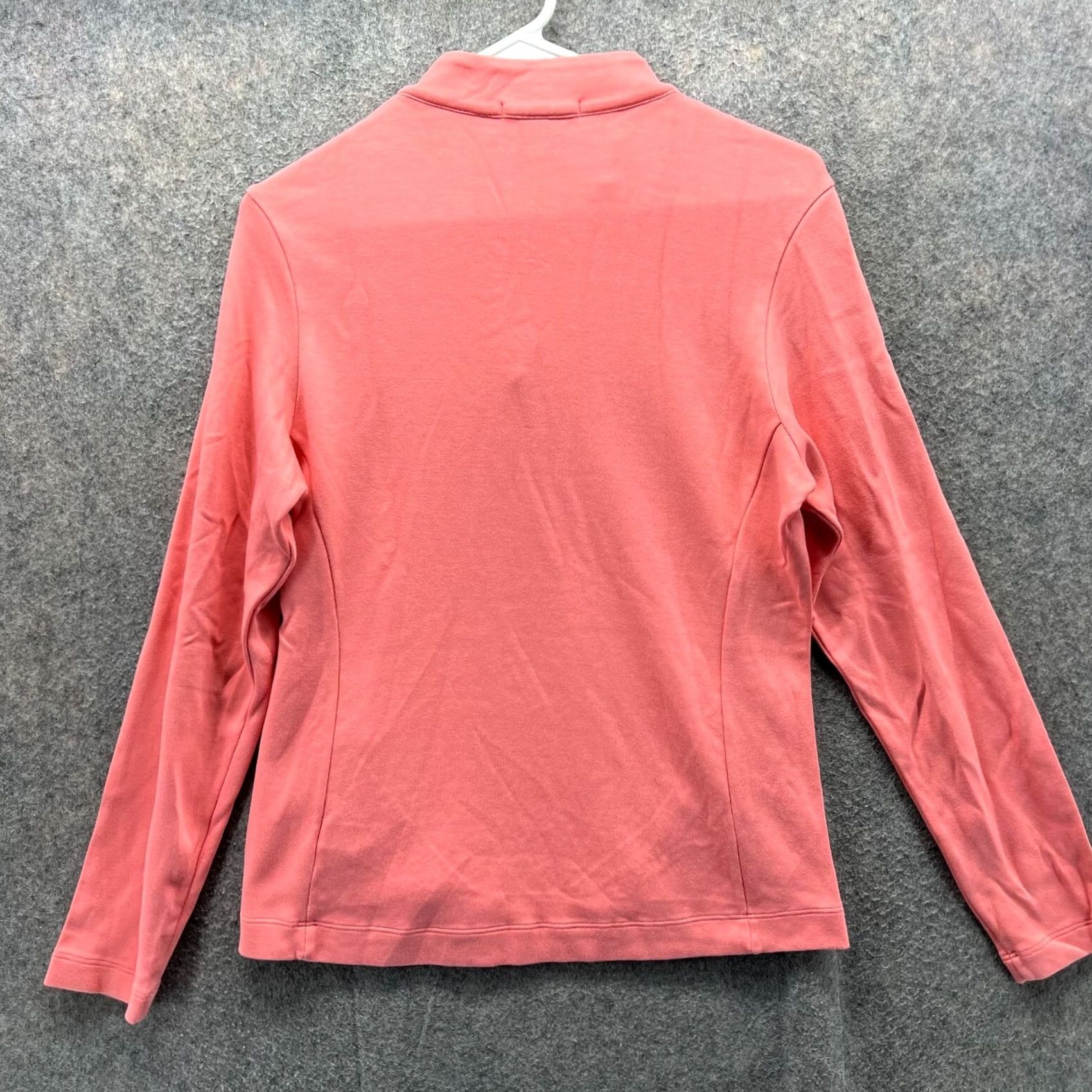 Vintage Fairway & Greene Sweatshirt Women M Peach 1/4 Zip Pullover Long Sleeve Activewear Golf Mock Neck Size M / US 6-8 / IT 42-44 - 2 Thumbnail