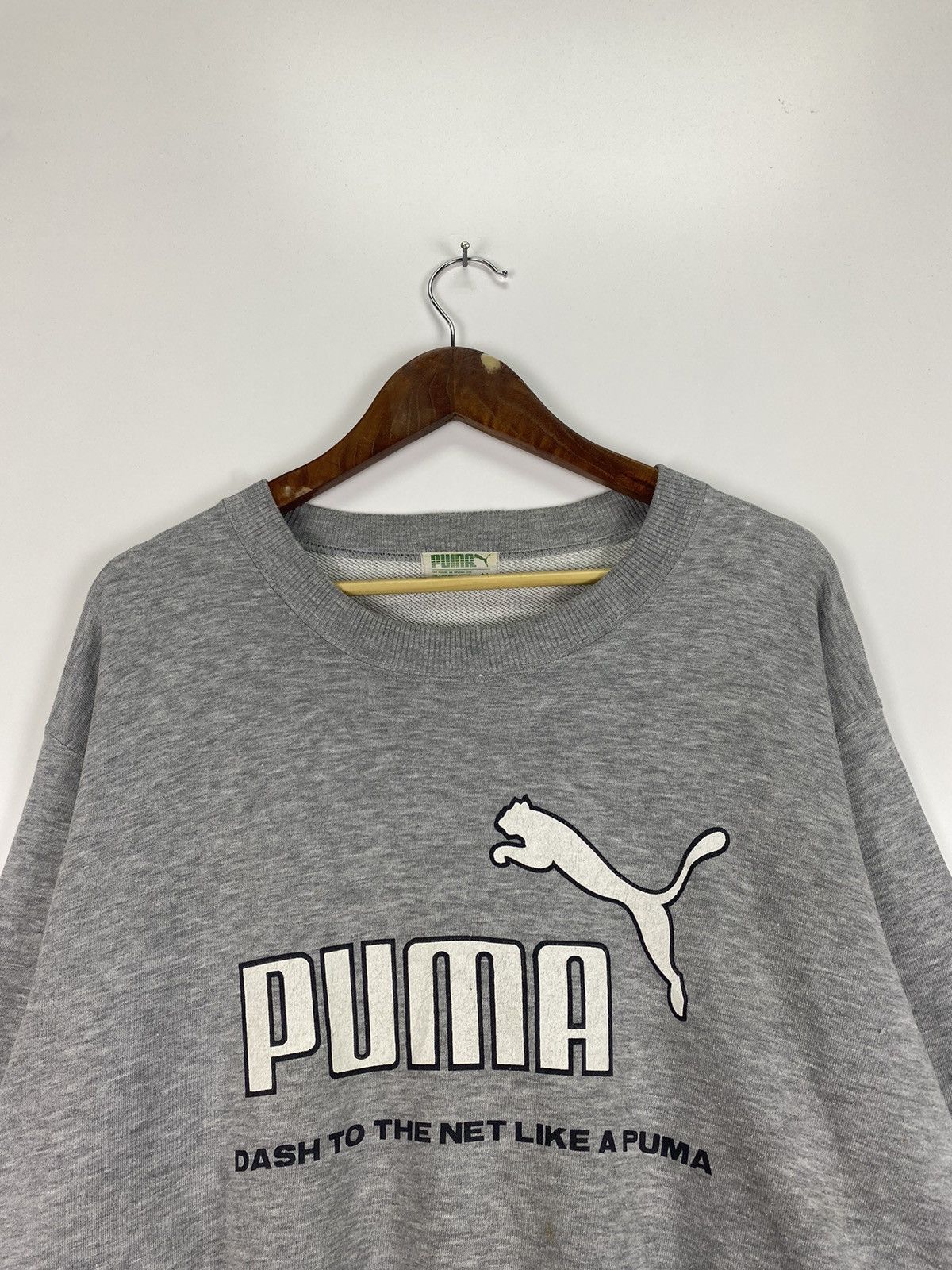 Puma × Vintage Vintage 90’s Puma big logo sweatshirt Size US L / EU 52-54 / 3 - 7 Thumbnail