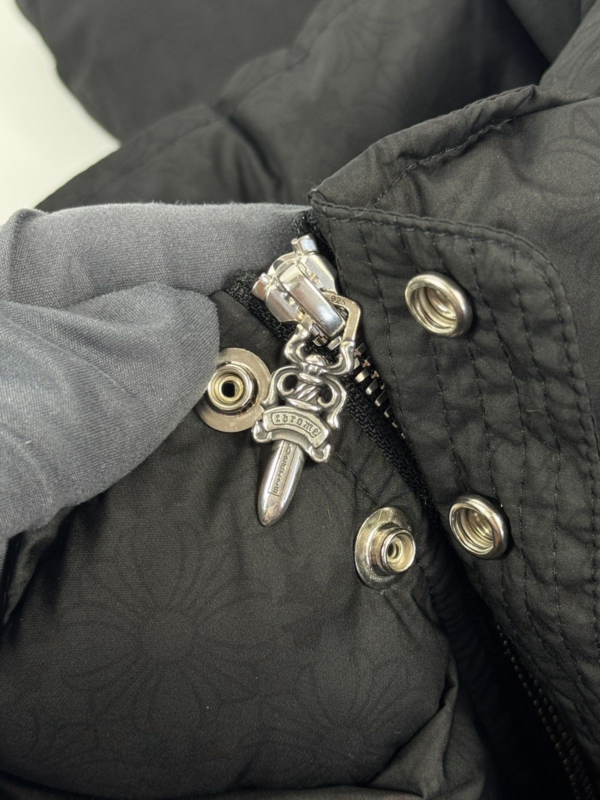 Chrome Hearts LOGO PRINT PUFFER JACKET WITH SILVER BUTTONS Size US XL / EU 56 / 4 - 9 Thumbnail