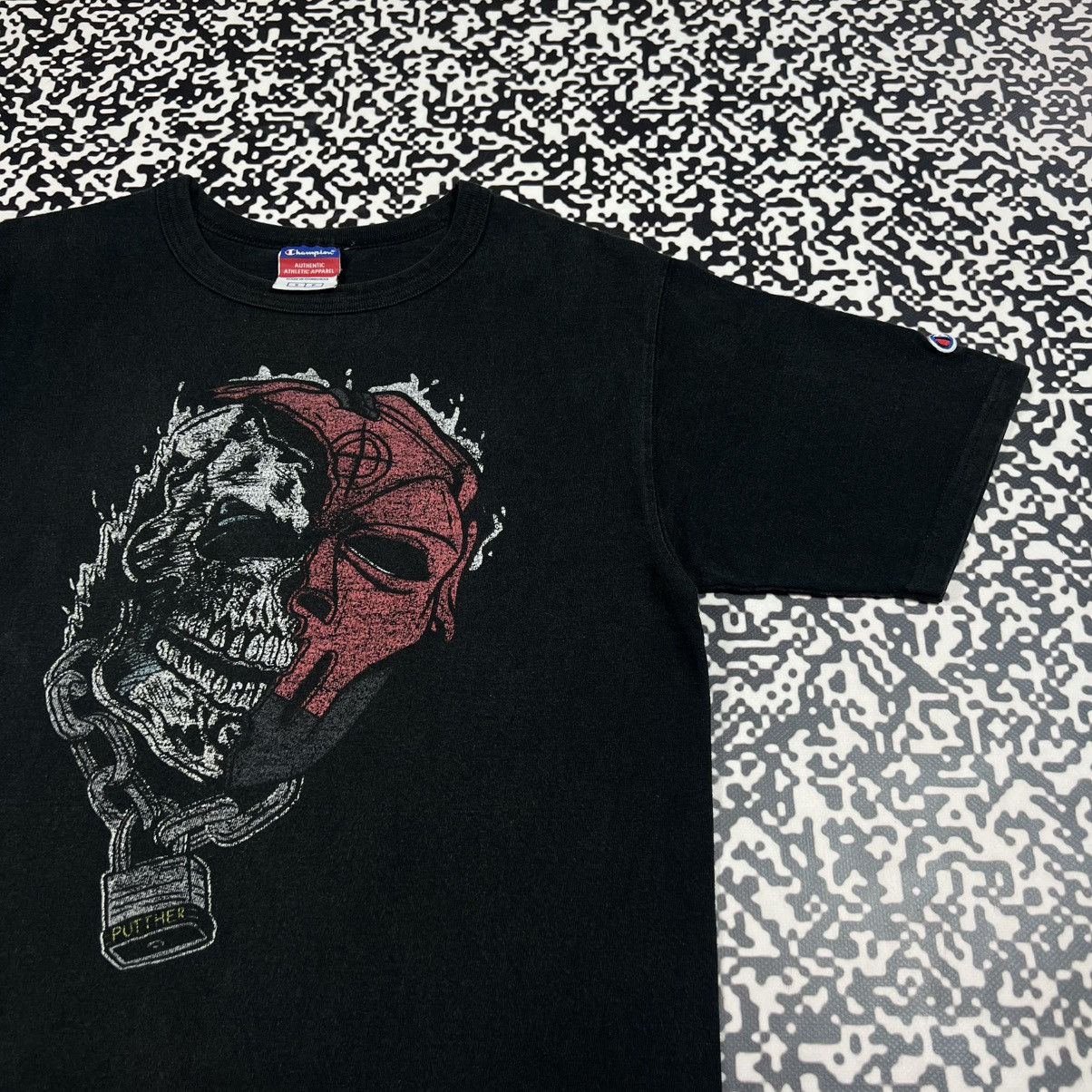 Champion Vintage Y2K Champion Punisher Skull Logo Faded Boxy T-shirt Size US S / EU 44-46 / 1 - 6 Thumbnail