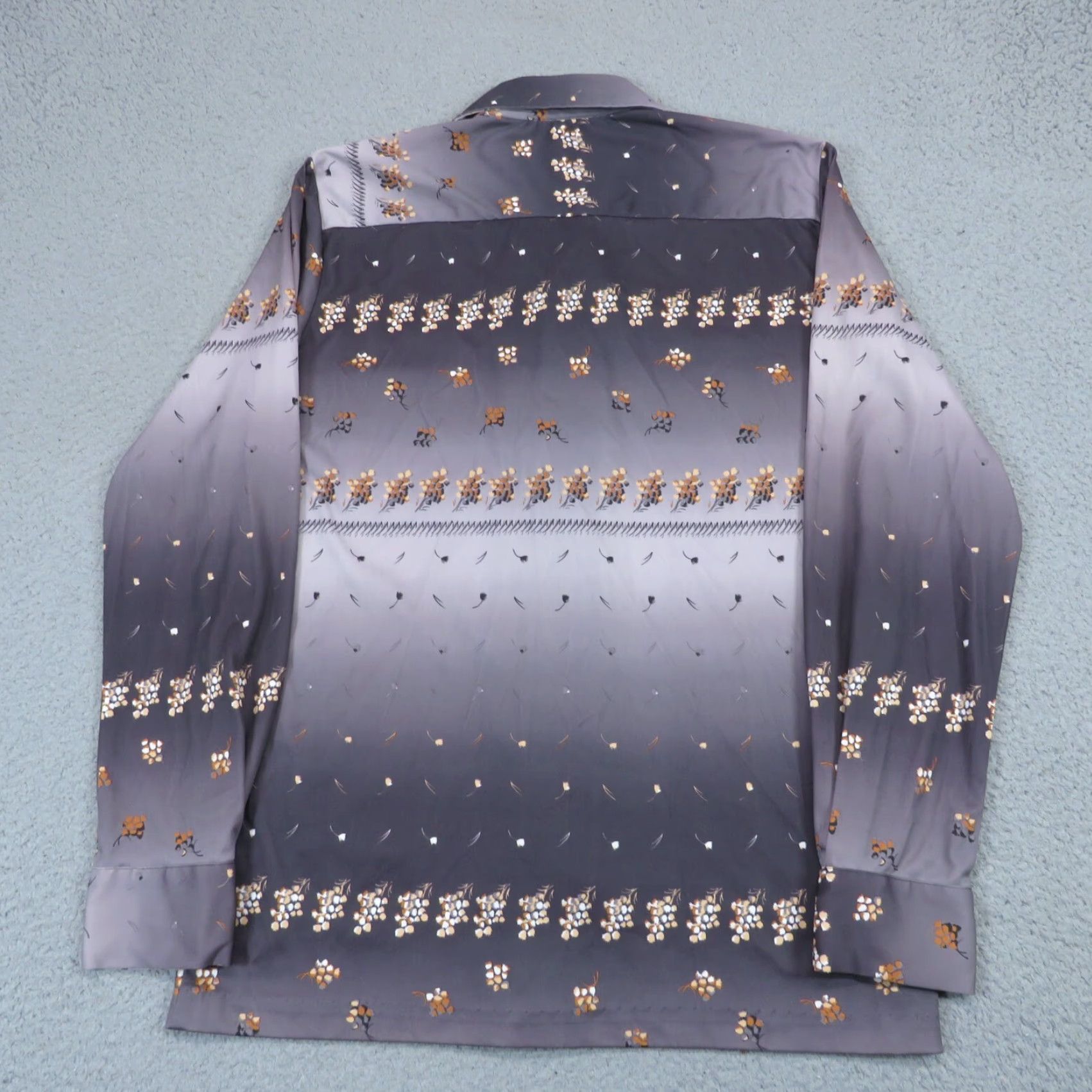 Vintage VINTAGE Mr California Shirt Mens Medium 70s Grey Fade Floral Disco Rockabilly 60 Size US M / EU 48-50 / 2 - 6 Thumbnail