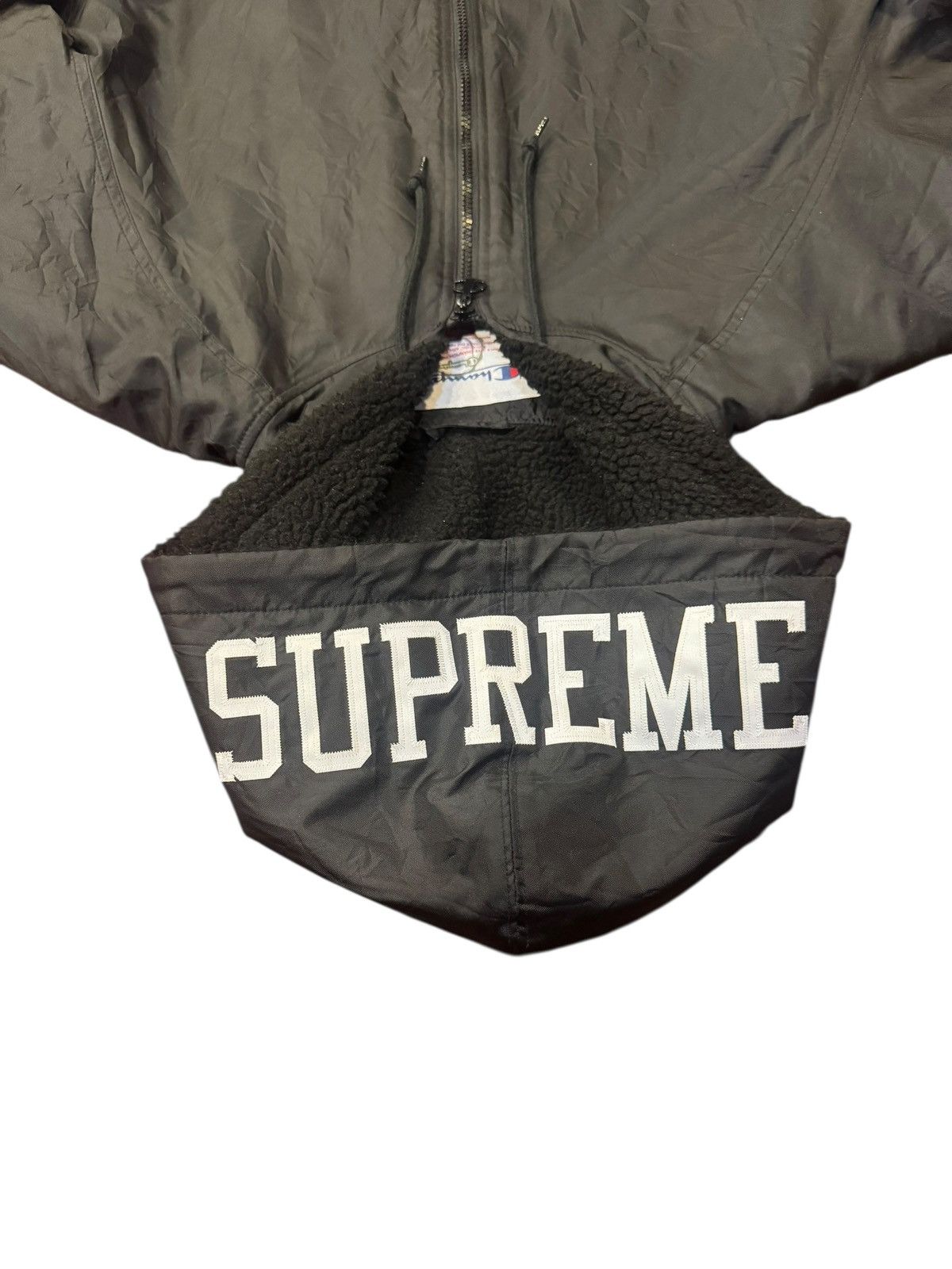 Champion × Supreme Supreme Champion Sherpa Lined Hooded Jacket Black New Size US XL / EU 56 / 4 - 3 Thumbnail