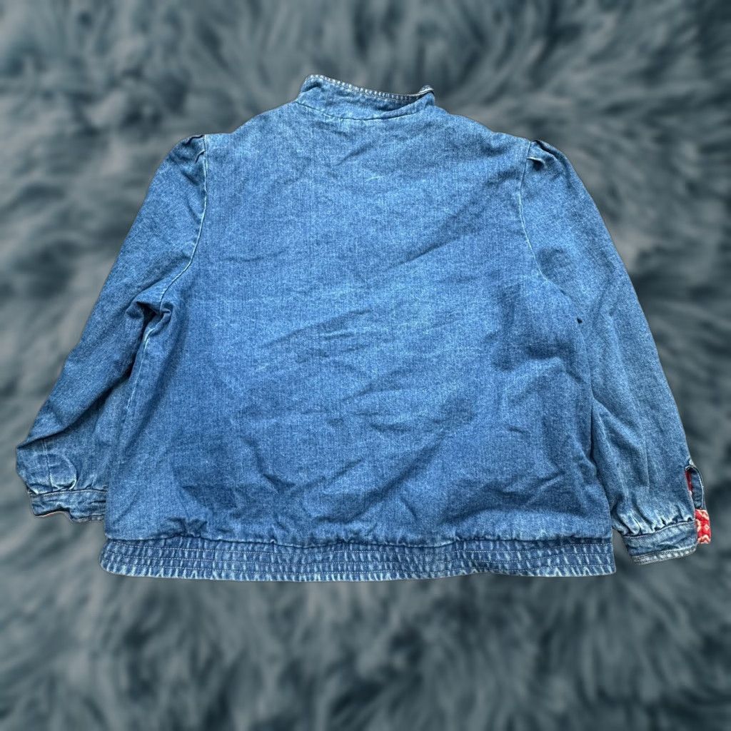 Vintage VINTAGE Current Seen Denim Floral Lined Zip Bomber Flight Jacket Womens 18W Plus 2X Blue Jacket Womens 18W Plus Flaws Size XXL / US 16-18 / IT 52-54 - 1 Thumbnail