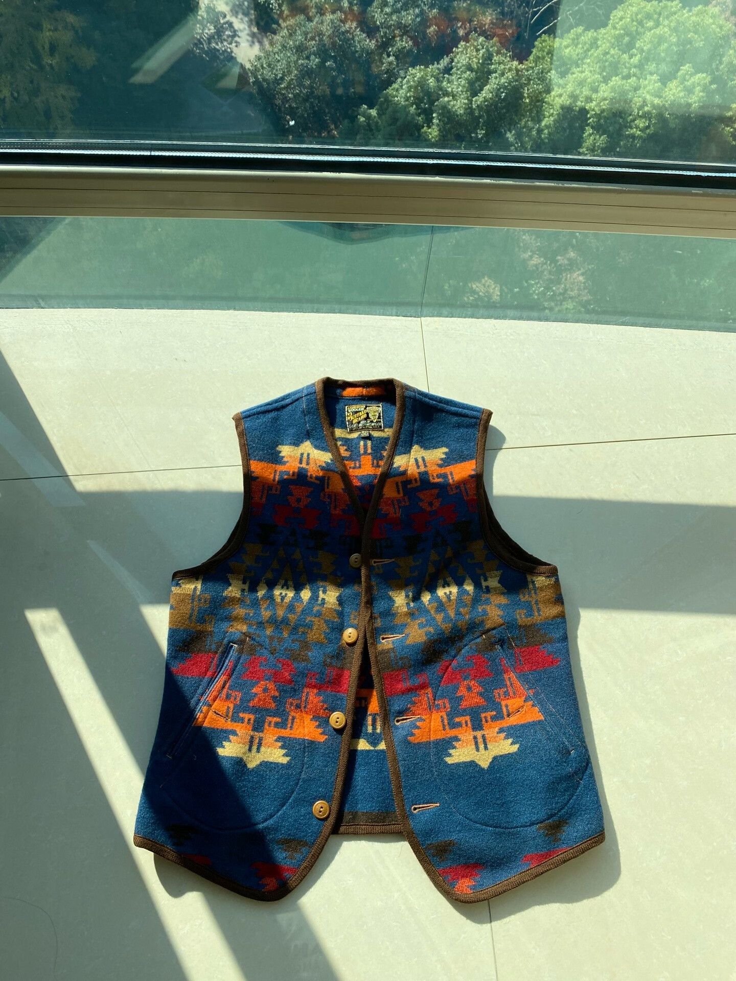 Freewheelers Freewheelers Navajo Pattern Wool Vest for Men Size US S / EU 44-46 / 1 - 1 Thumbnail